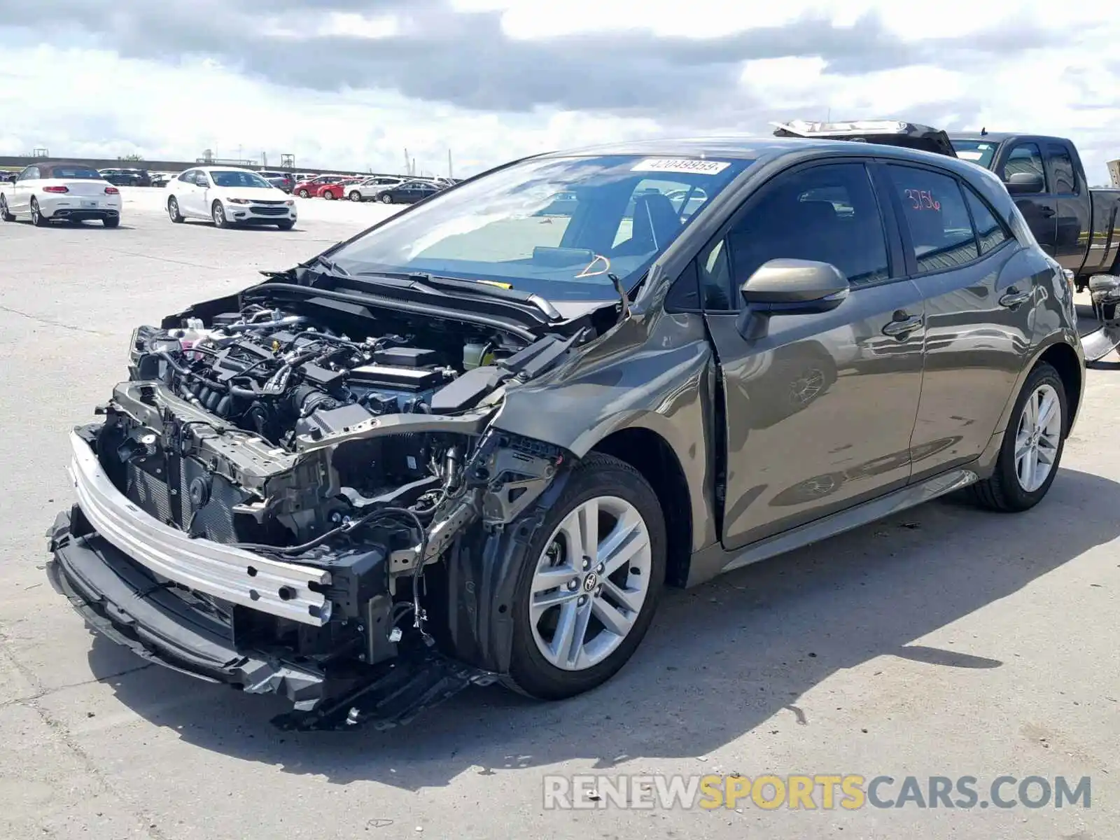 2 Photograph of a damaged car JTNK4RBE9K3045865 TOYOTA COROLLA 2019