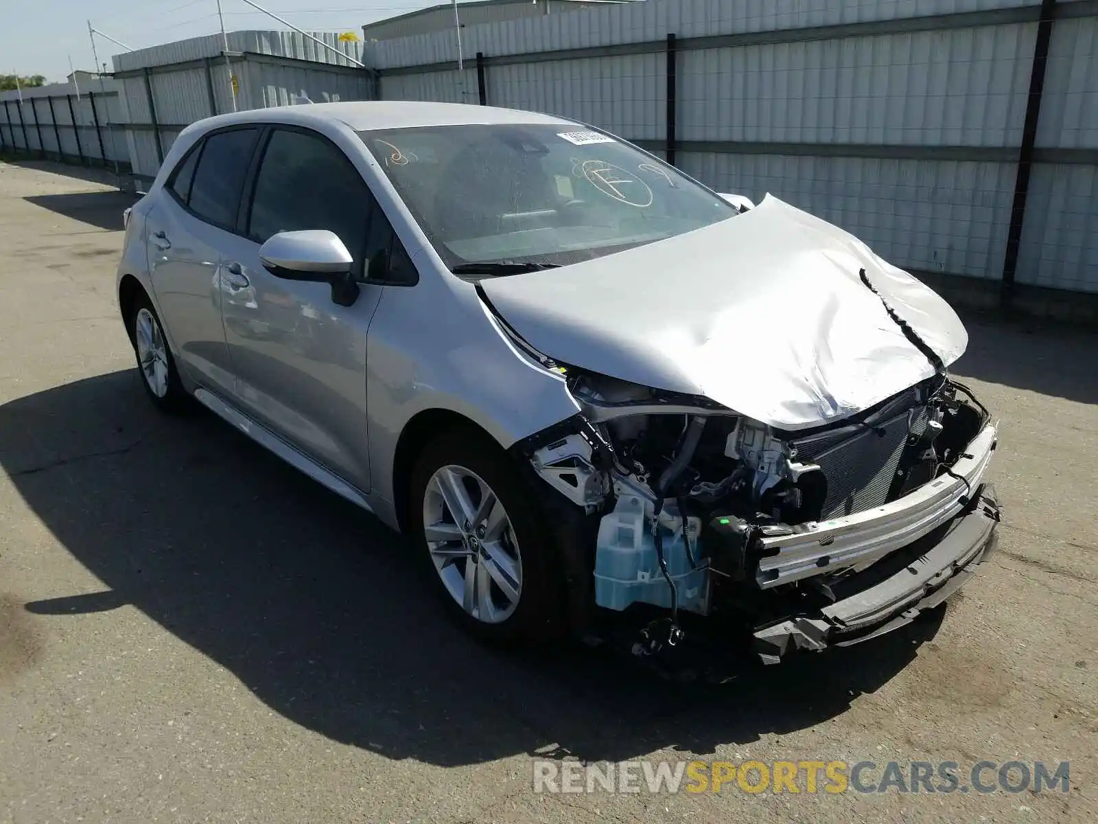 1 Photograph of a damaged car JTNK4RBE9K3045994 TOYOTA COROLLA 2019