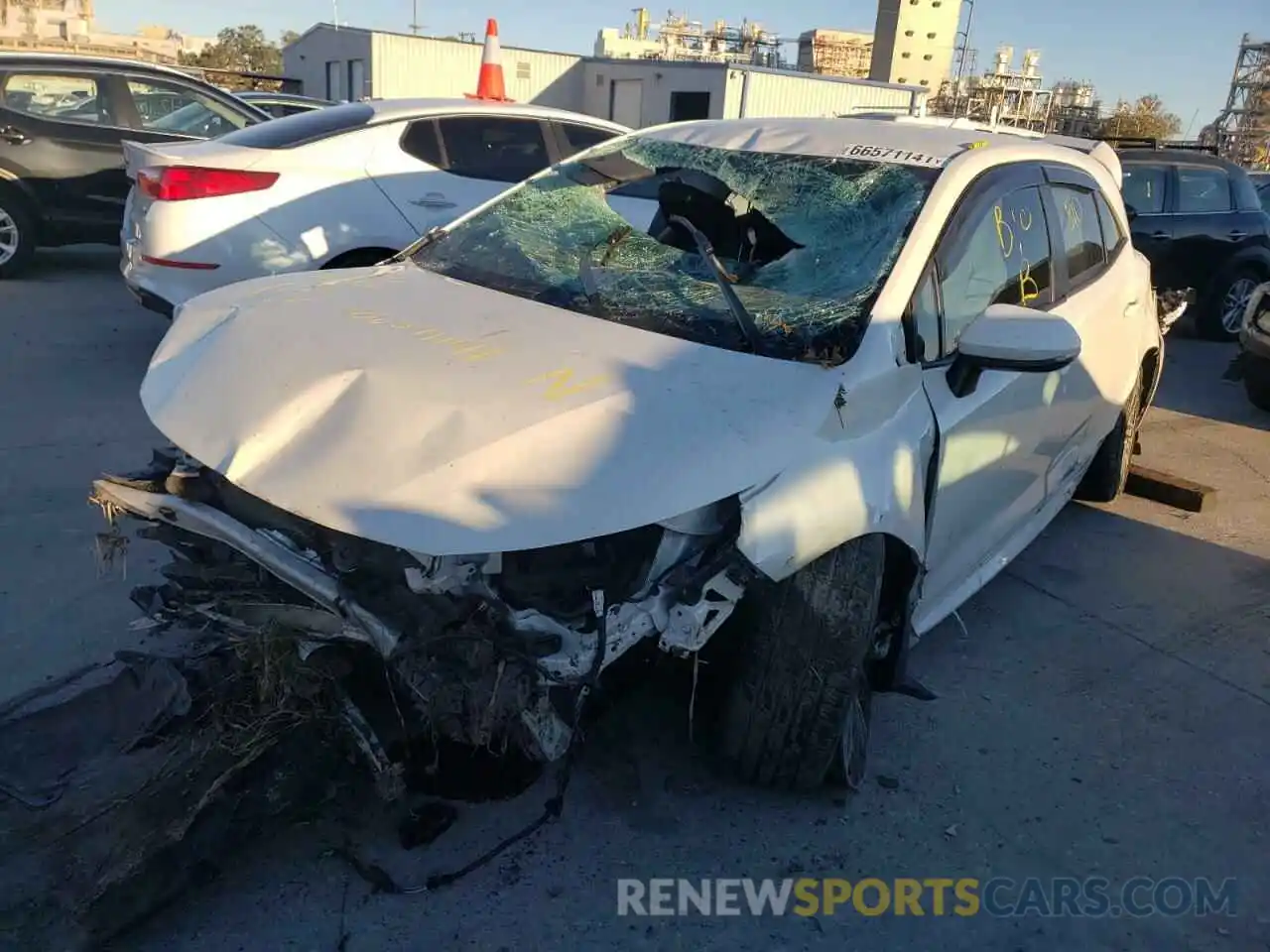 2 Photograph of a damaged car JTNK4RBE9K3046109 TOYOTA COROLLA 2019