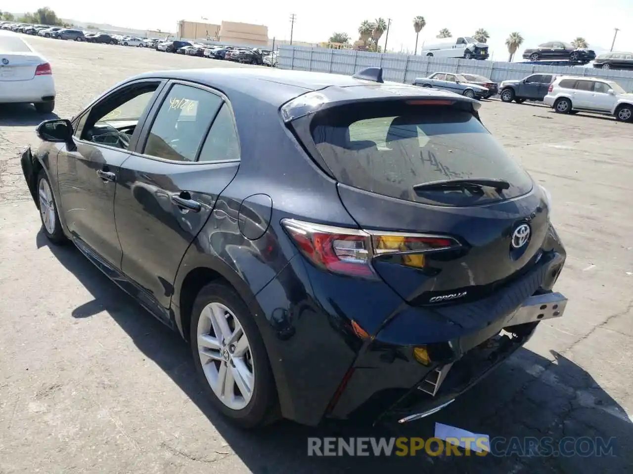 3 Photograph of a damaged car JTNK4RBE9K3047194 TOYOTA COROLLA 2019