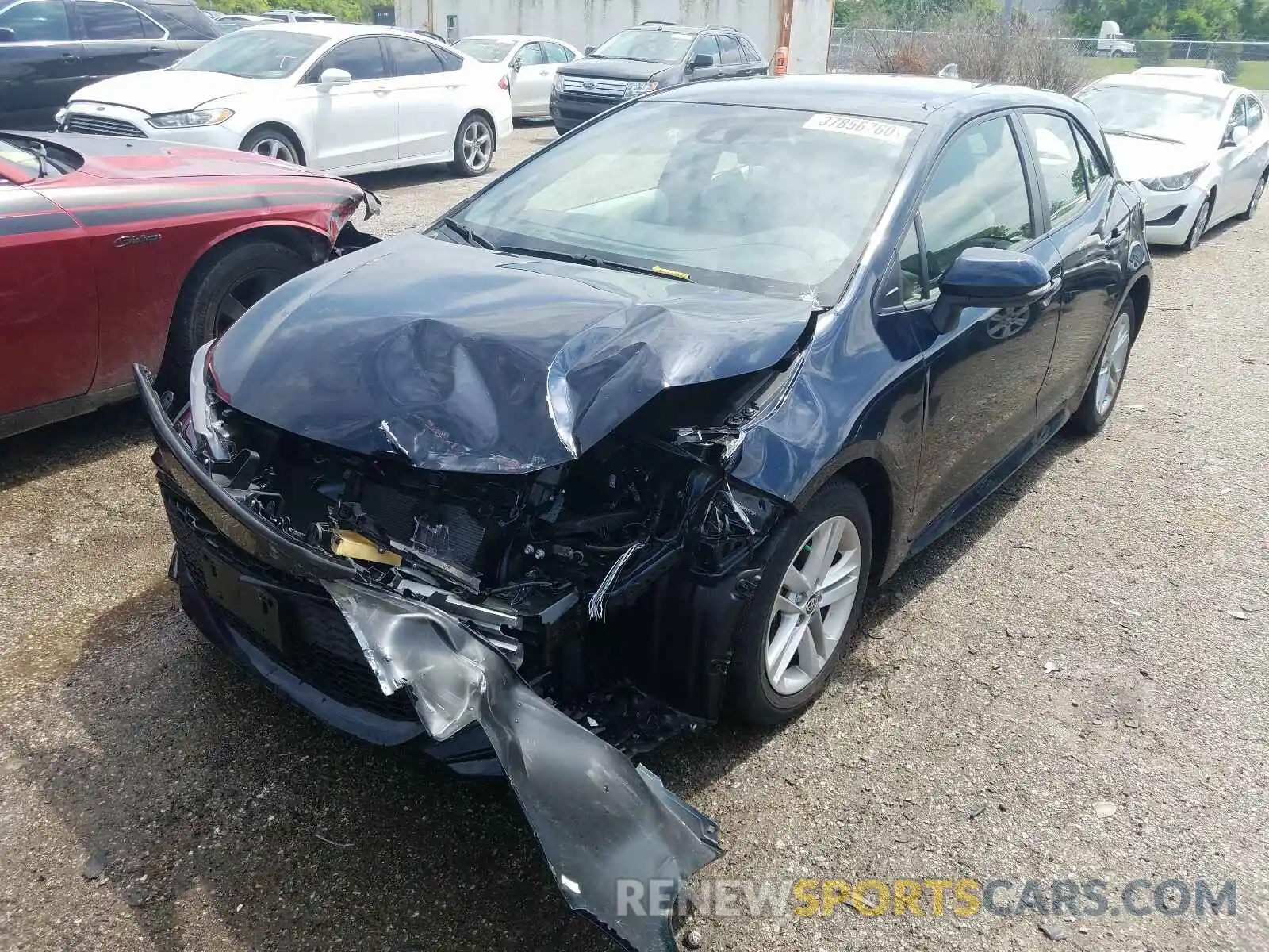 2 Photograph of a damaged car JTNK4RBE9K3047826 TOYOTA COROLLA 2019