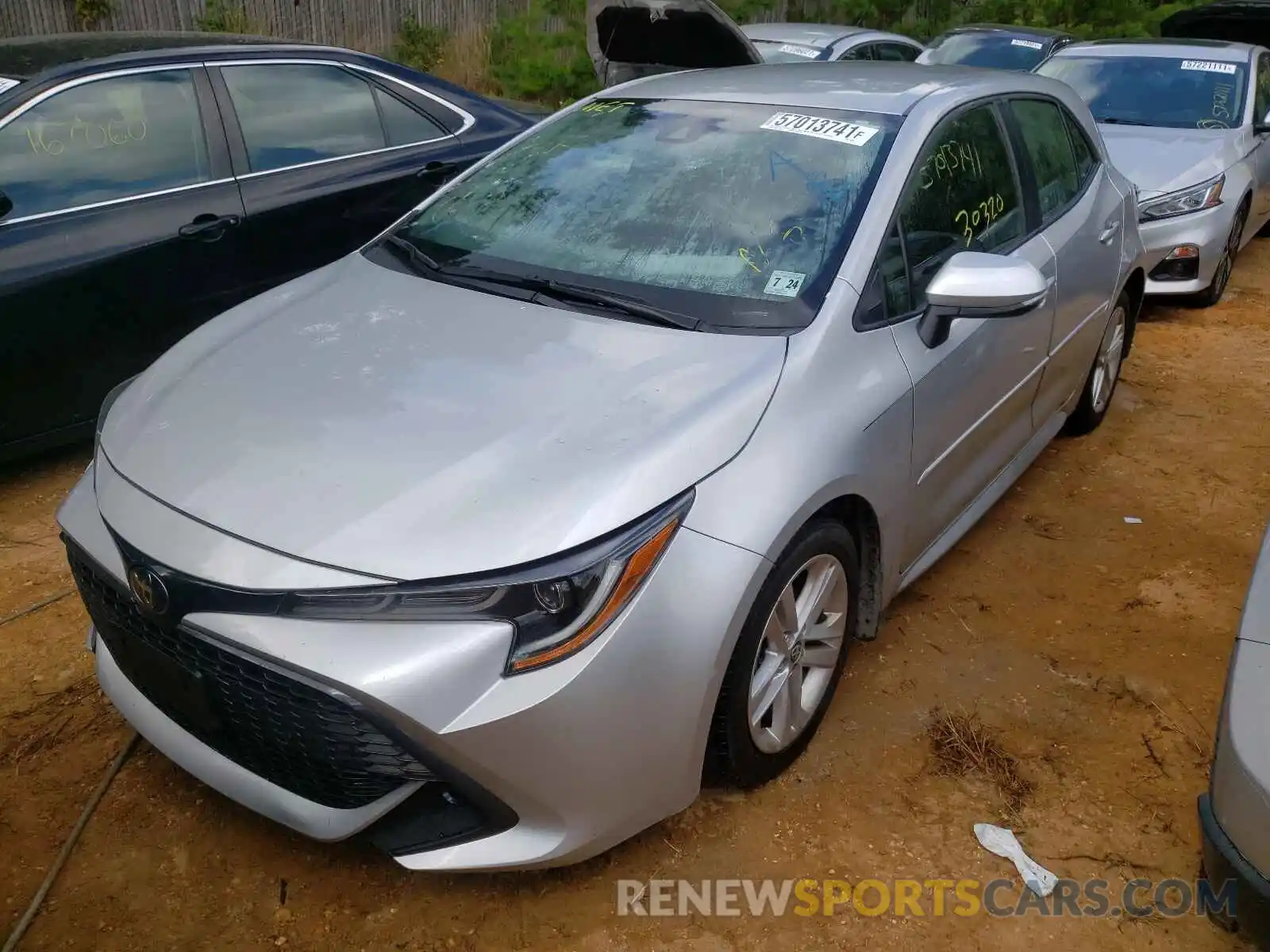 2 Photograph of a damaged car JTNK4RBE9K3048264 TOYOTA COROLLA 2019