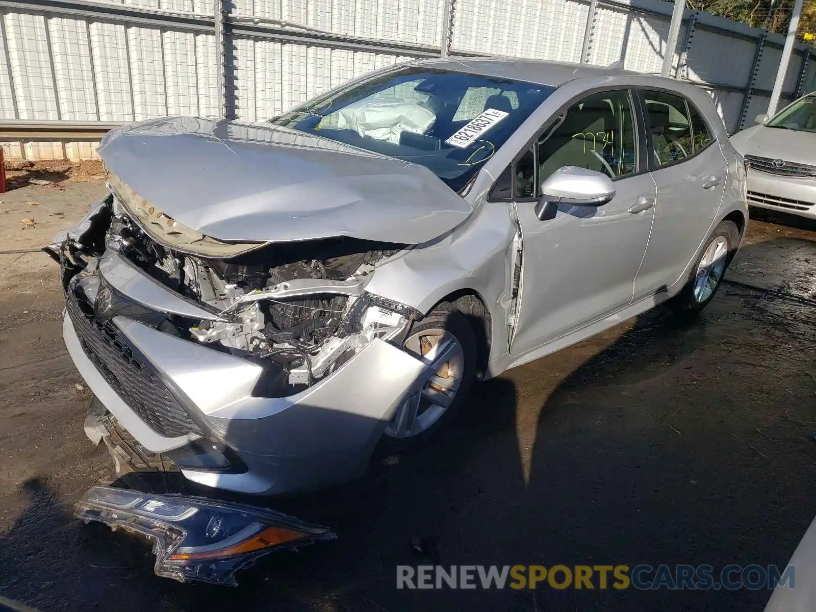 2 Photograph of a damaged car JTNK4RBE9K3048300 TOYOTA COROLLA 2019