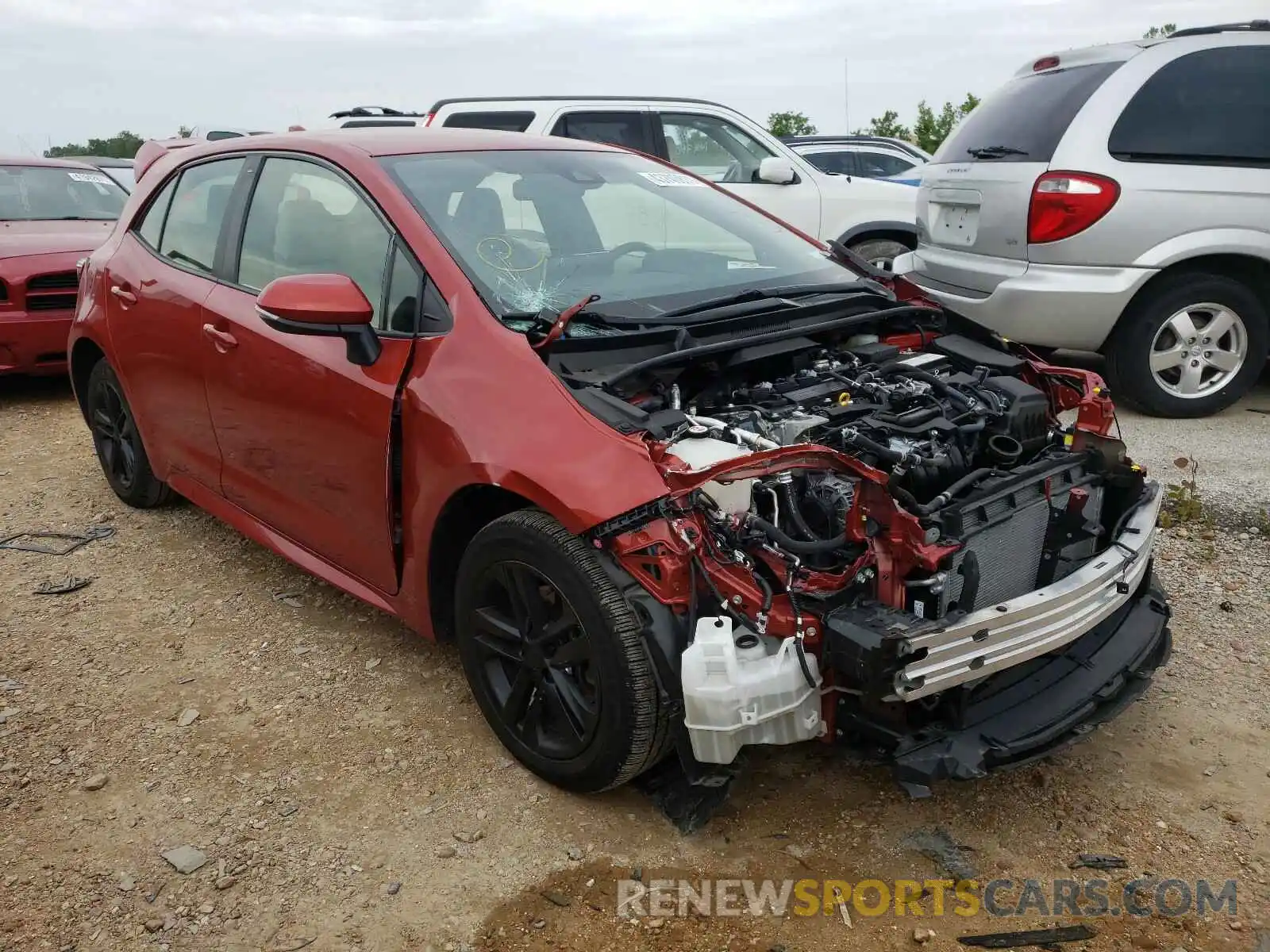 1 Photograph of a damaged car JTNK4RBE9K3050709 TOYOTA COROLLA 2019