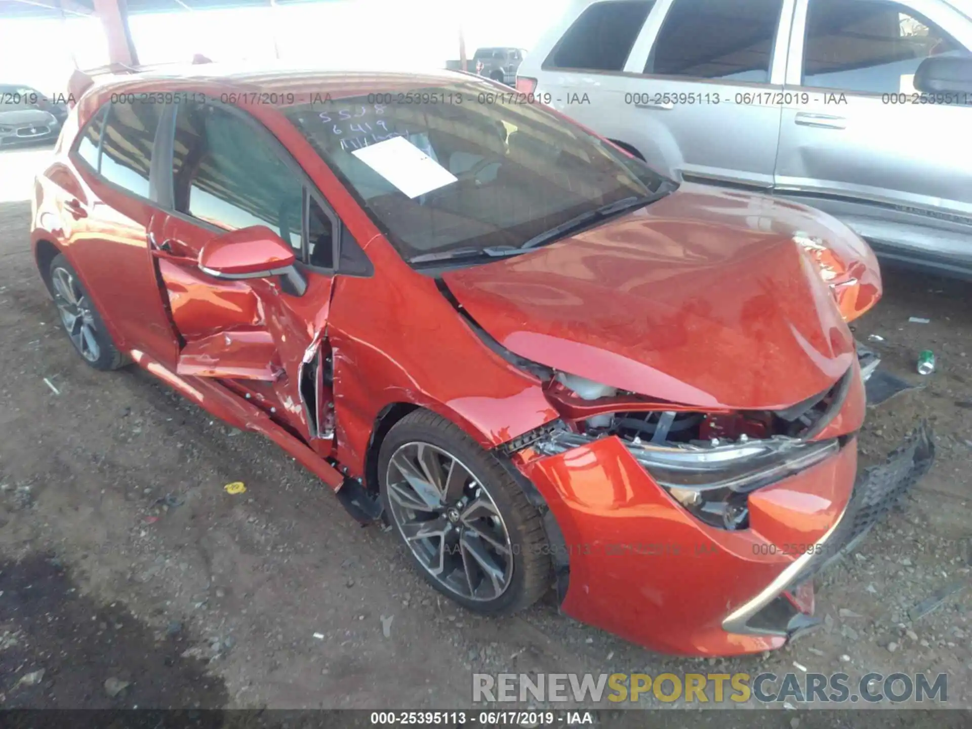 1 Photograph of a damaged car JTNK4RBE9K3051875 TOYOTA COROLLA 2019