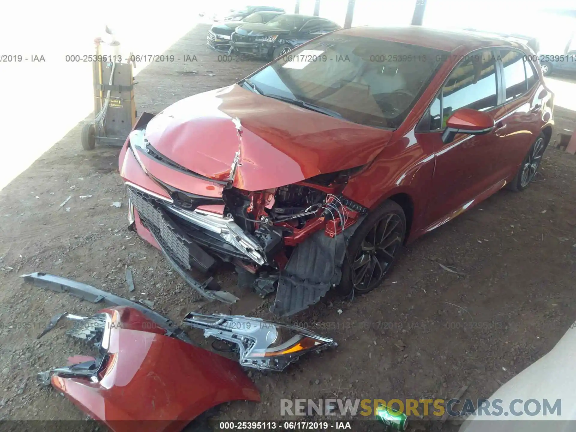 2 Photograph of a damaged car JTNK4RBE9K3051875 TOYOTA COROLLA 2019