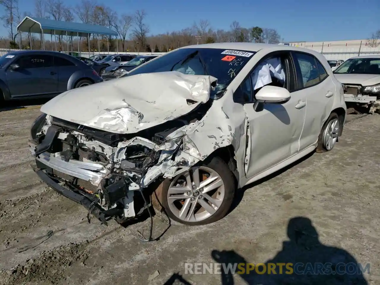 2 Photograph of a damaged car JTNK4RBE9K3054047 TOYOTA COROLLA 2019