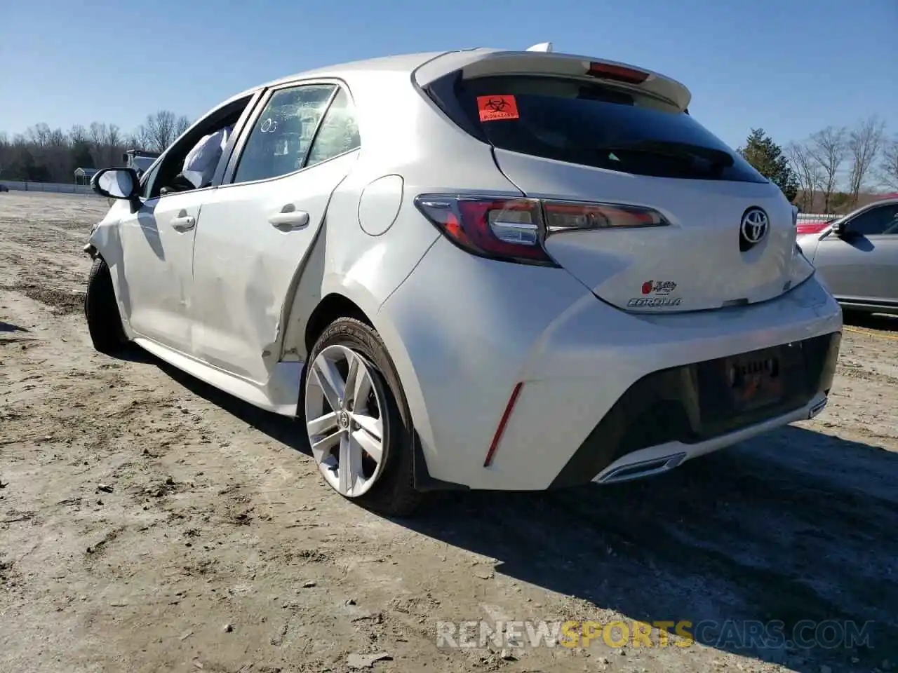 3 Photograph of a damaged car JTNK4RBE9K3054047 TOYOTA COROLLA 2019