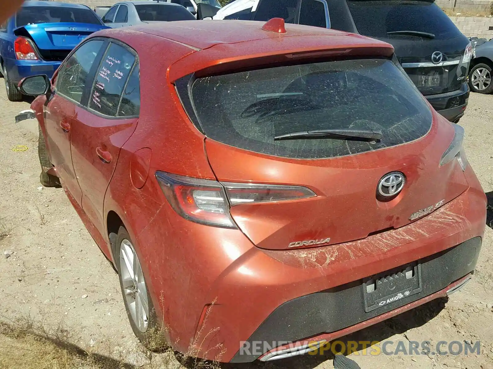 3 Photograph of a damaged car JTNK4RBE9K3055280 TOYOTA COROLLA 2019