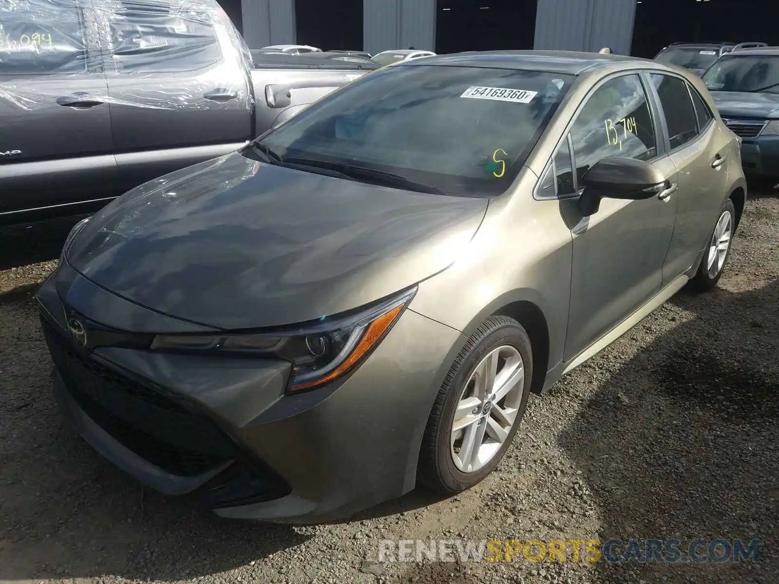 2 Photograph of a damaged car JTNK4RBE9K3060379 TOYOTA COROLLA 2019