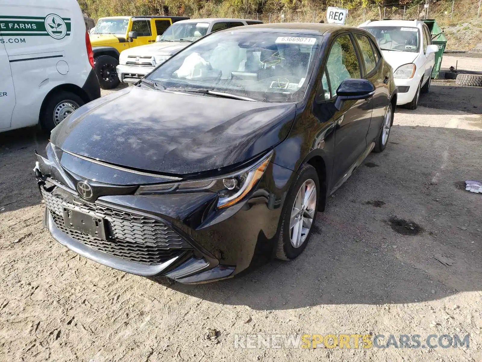 2 Photograph of a damaged car JTNK4RBE9K3061449 TOYOTA COROLLA 2019