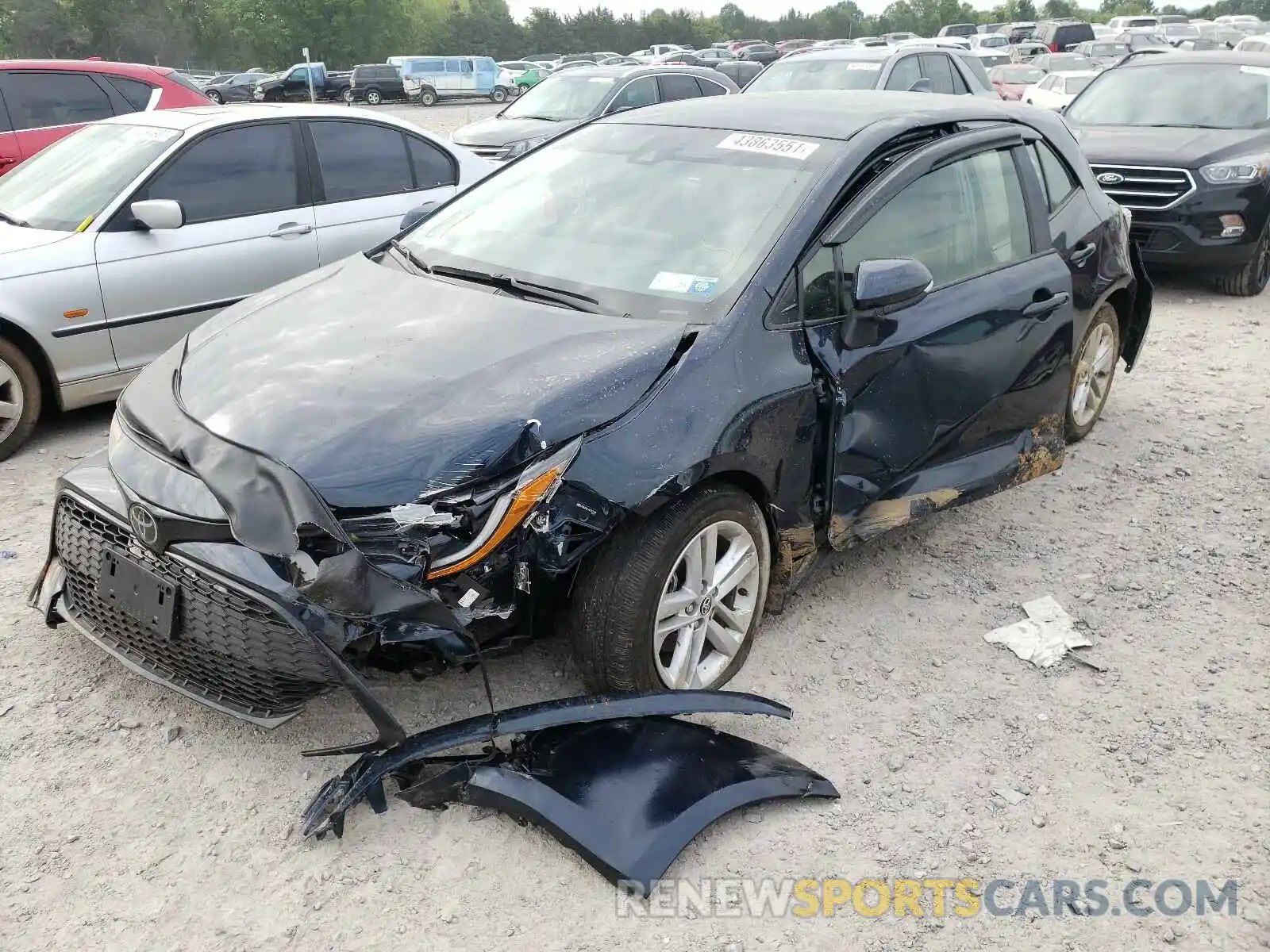 2 Photograph of a damaged car JTNK4RBE9K3062634 TOYOTA COROLLA 2019