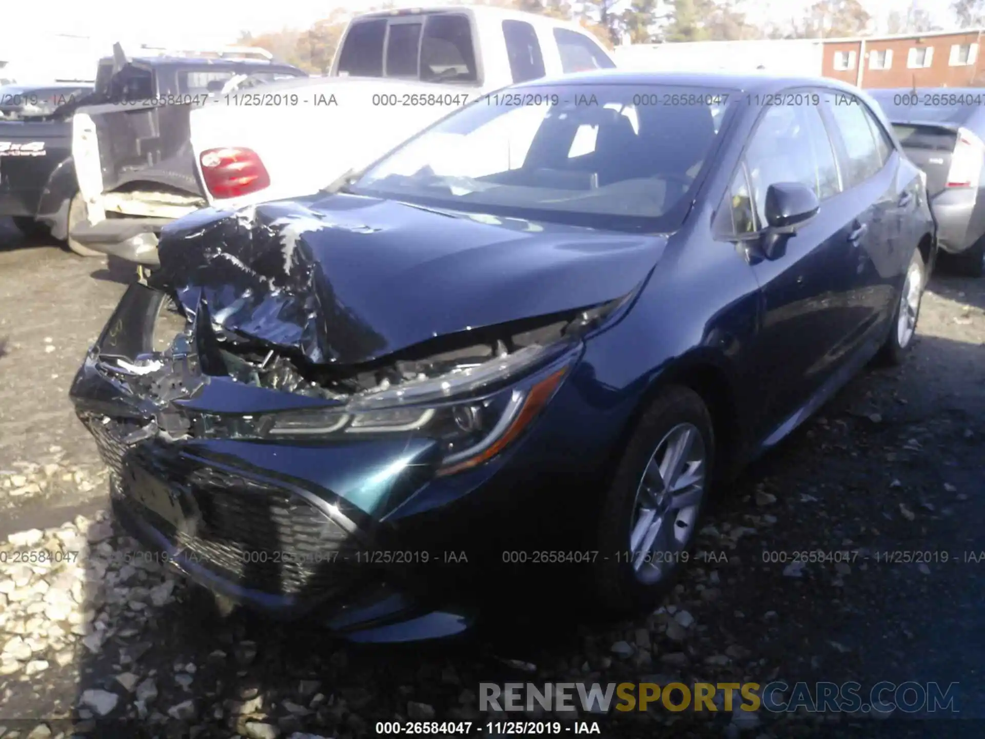 2 Photograph of a damaged car JTNK4RBE9K3064402 TOYOTA COROLLA 2019