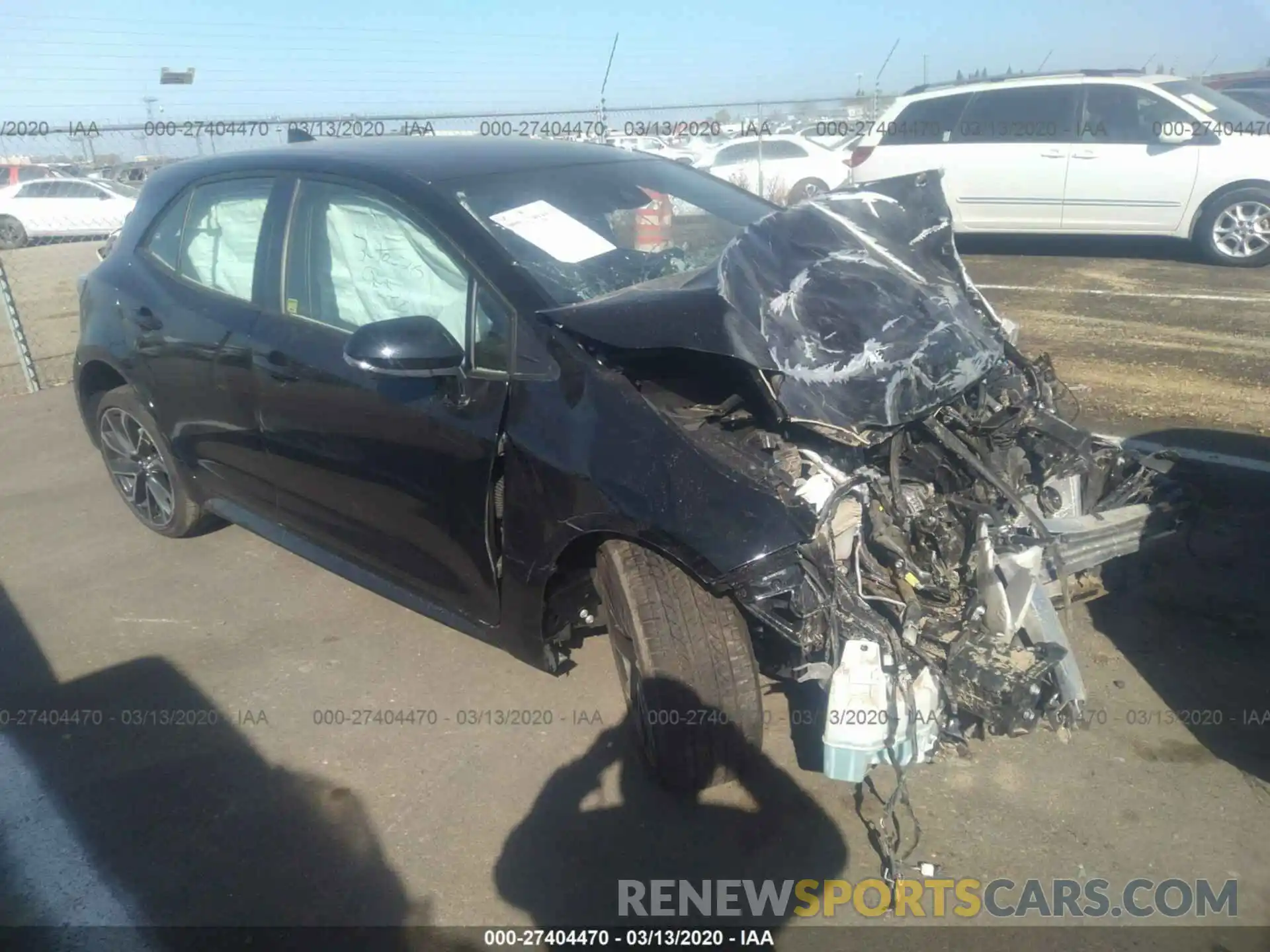 1 Photograph of a damaged car JTNK4RBE9K3068417 TOYOTA COROLLA 2019