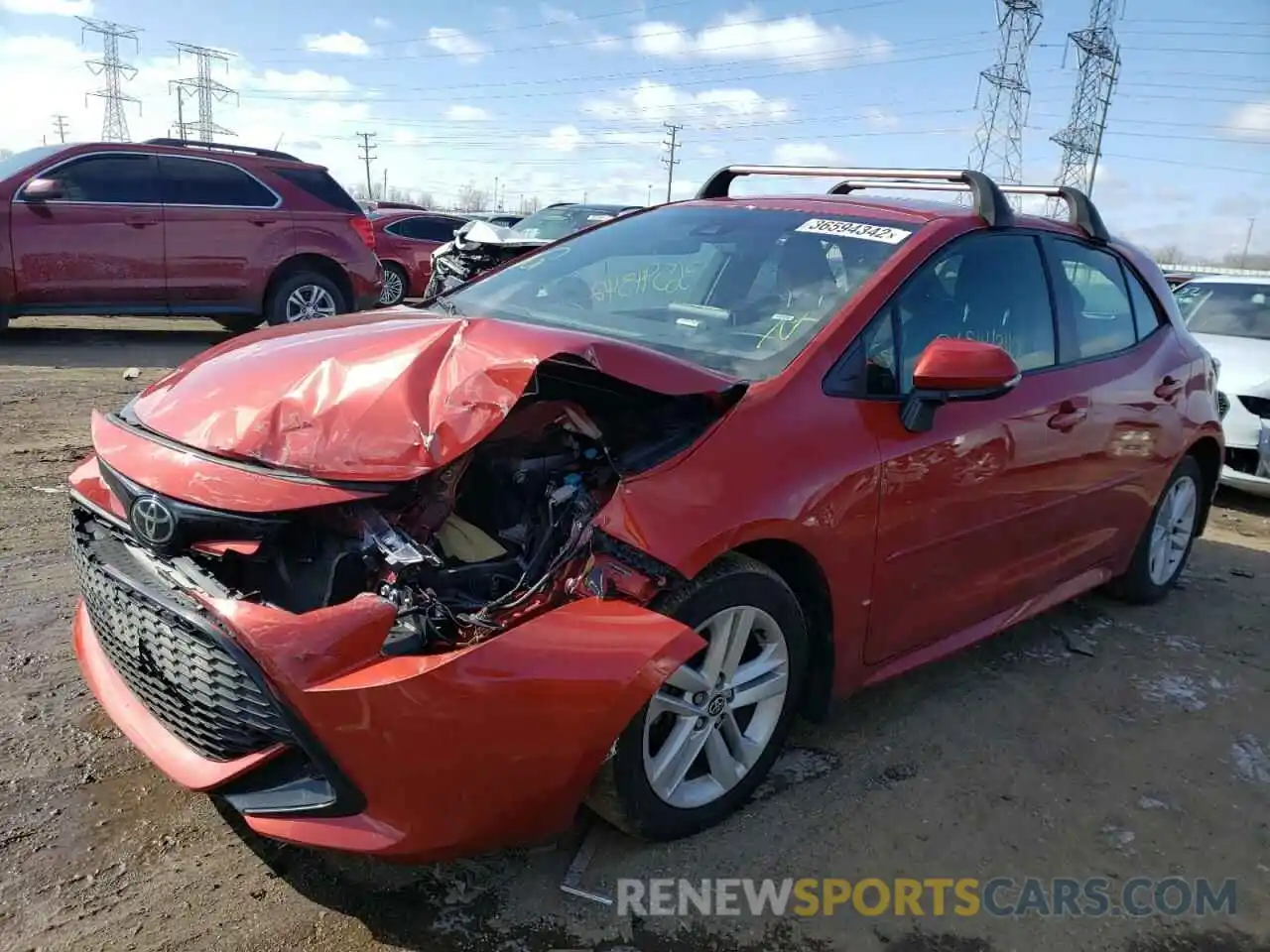 2 Photograph of a damaged car JTNK4RBE9K3068532 TOYOTA COROLLA 2019