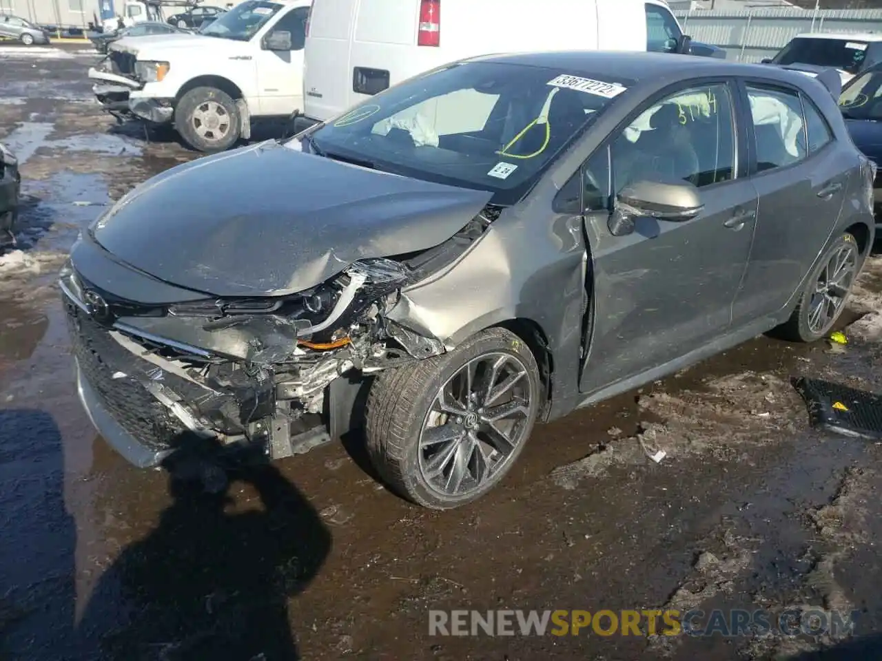 2 Photograph of a damaged car JTNK4RBEXK3000692 TOYOTA COROLLA 2019