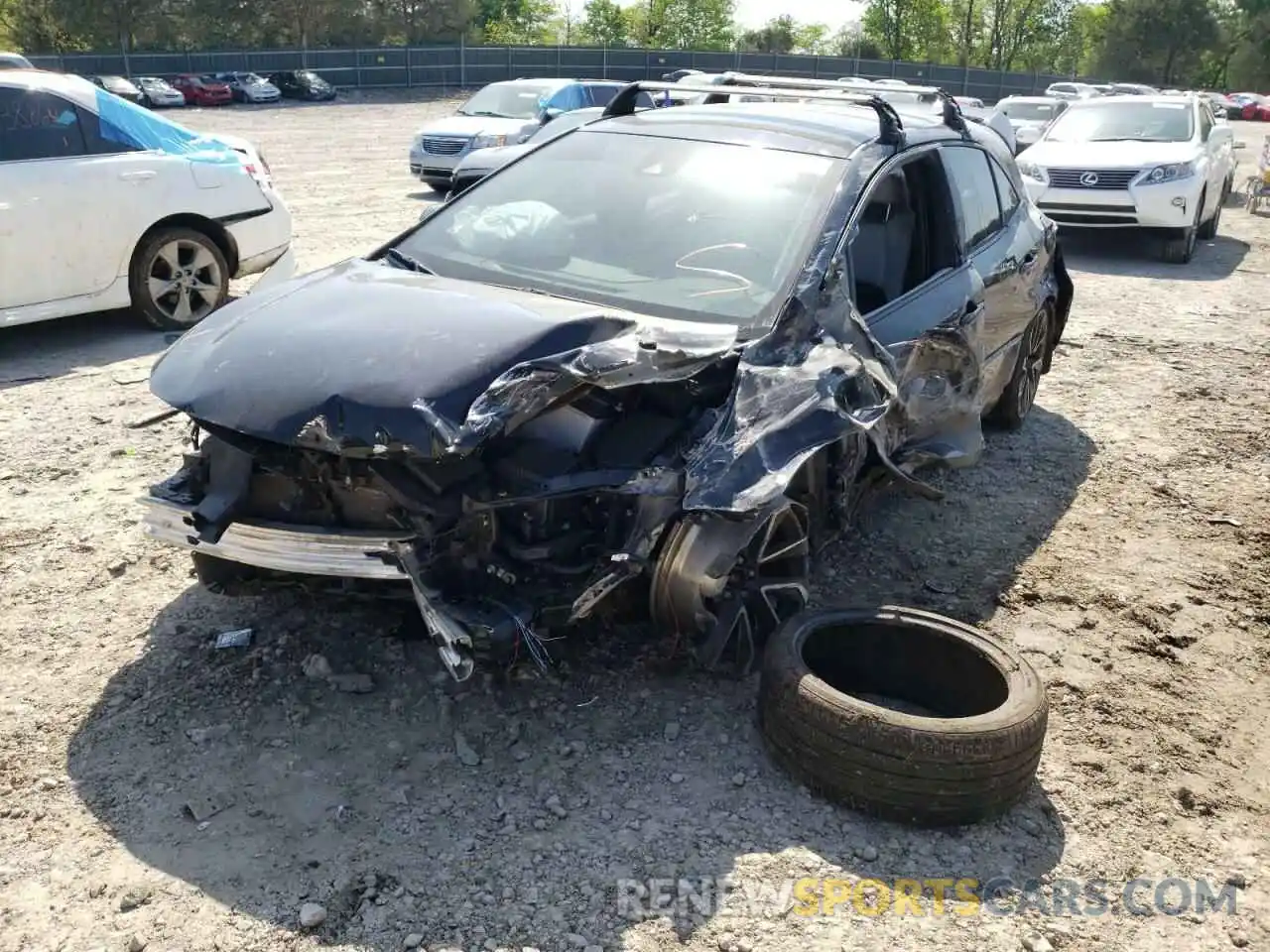 2 Photograph of a damaged car JTNK4RBEXK3002068 TOYOTA COROLLA 2019