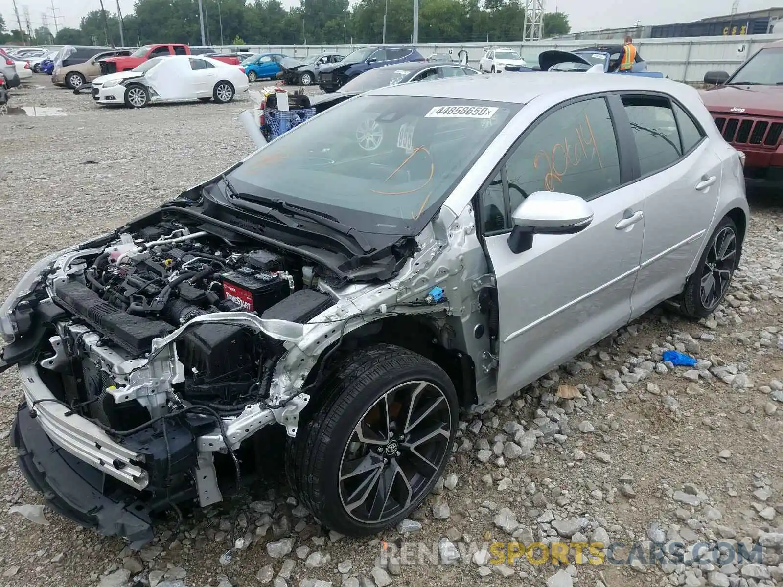 2 Photograph of a damaged car JTNK4RBEXK3003284 TOYOTA COROLLA 2019