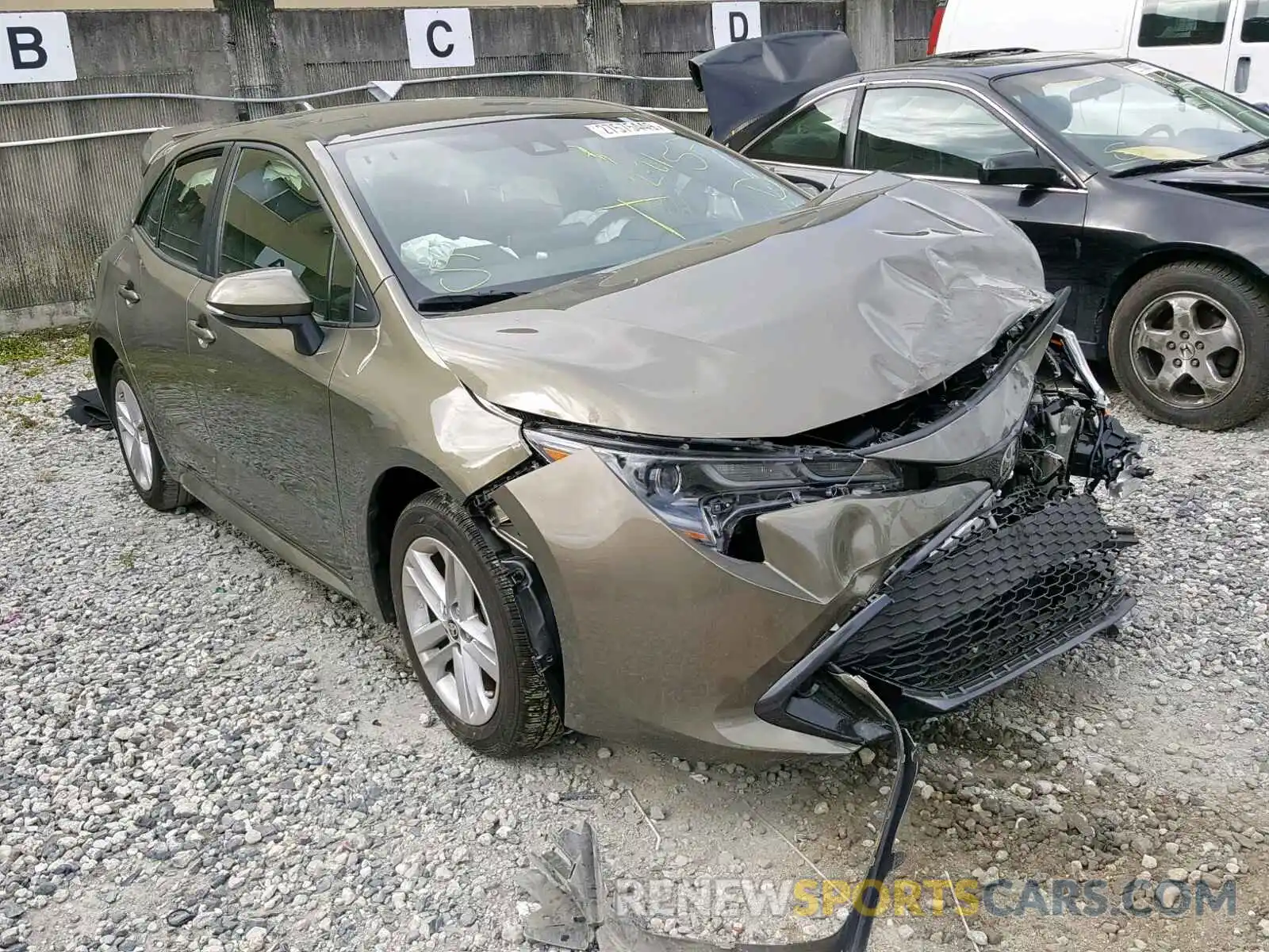 1 Photograph of a damaged car JTNK4RBEXK3014608 TOYOTA COROLLA 2019