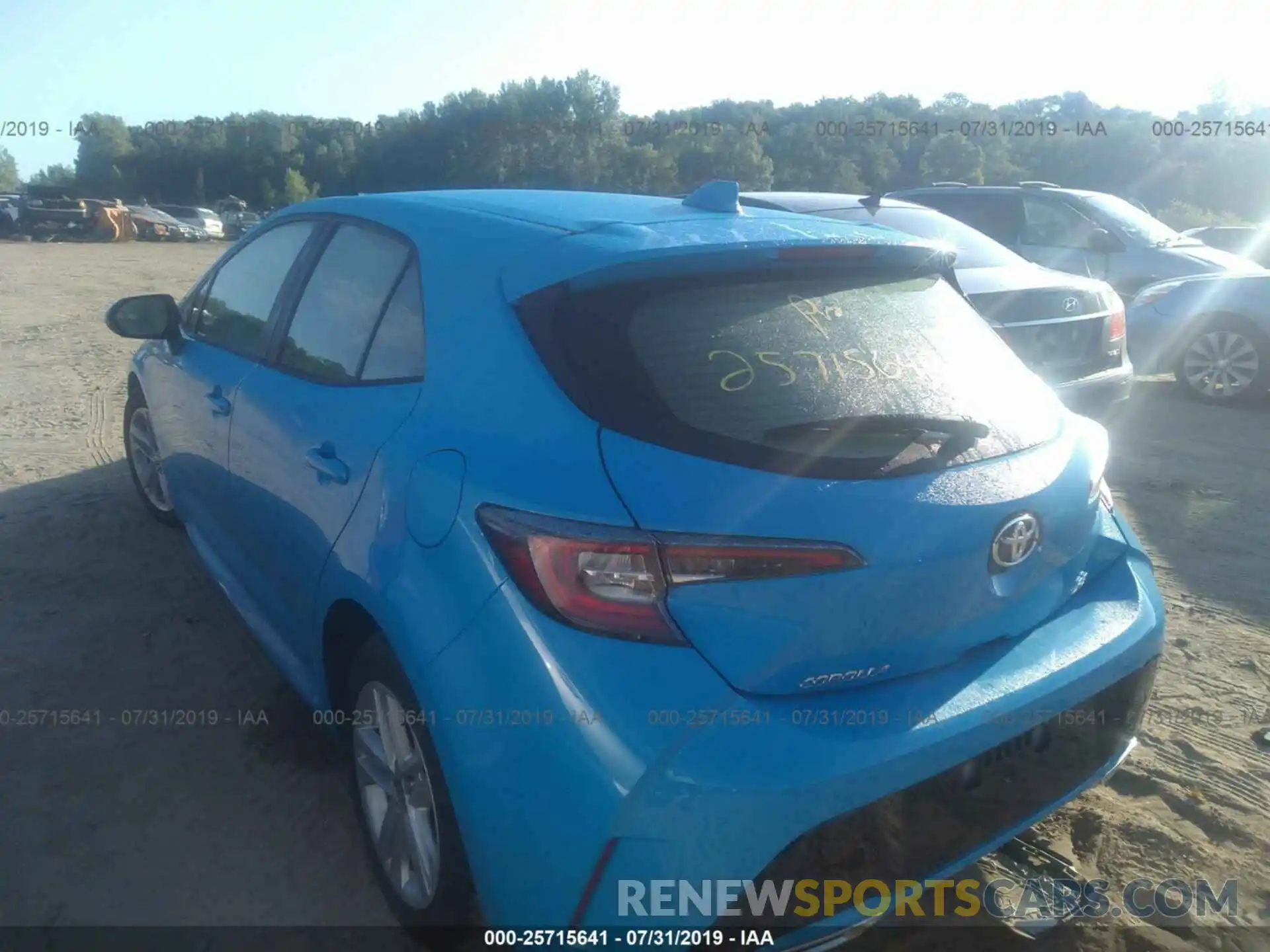 3 Photograph of a damaged car JTNK4RBEXK3015340 TOYOTA COROLLA 2019