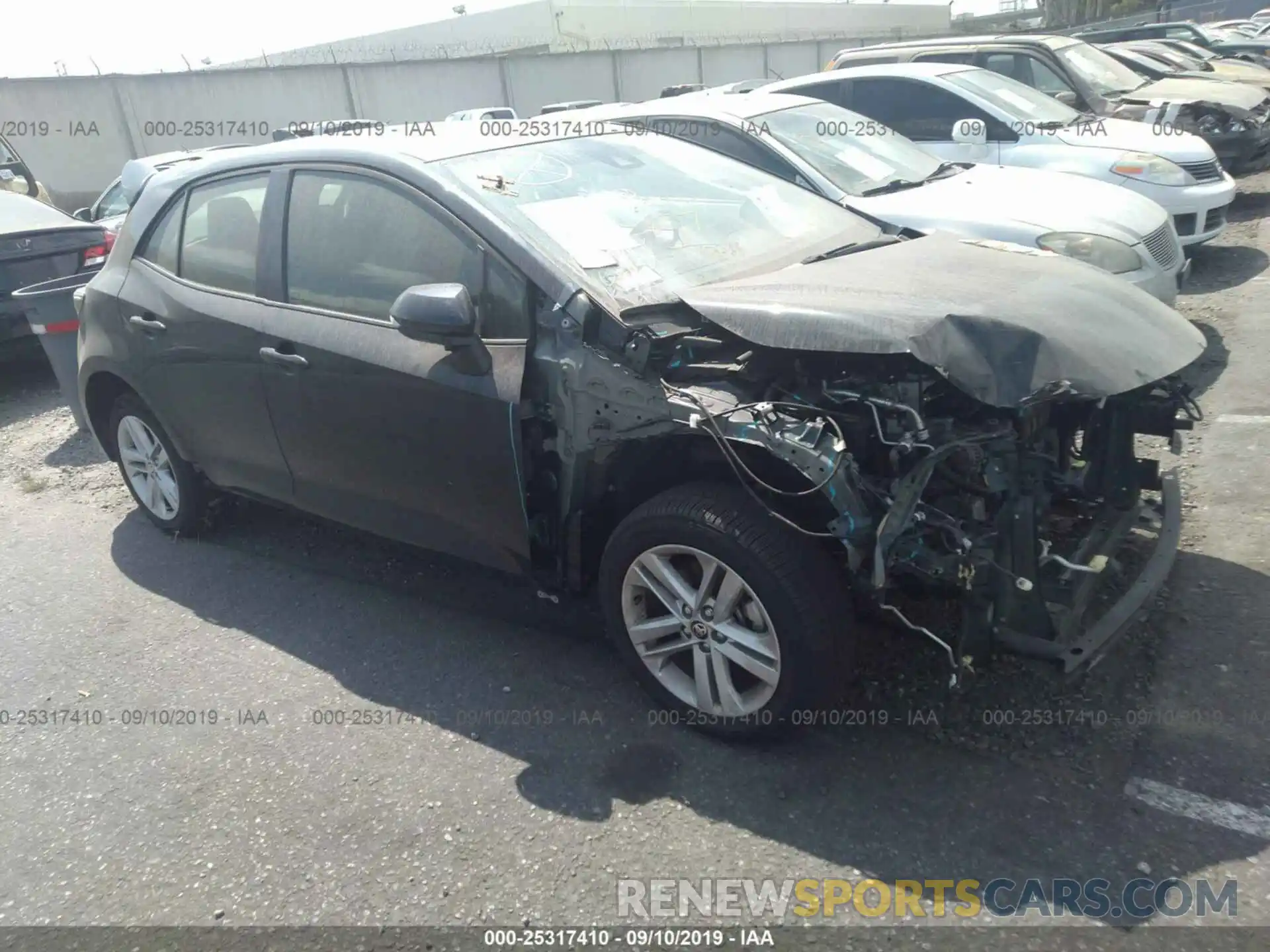 1 Photograph of a damaged car JTNK4RBEXK3018075 TOYOTA COROLLA 2019