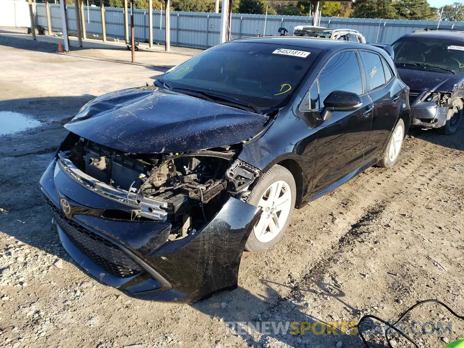 2 Photograph of a damaged car JTNK4RBEXK3019095 TOYOTA COROLLA 2019