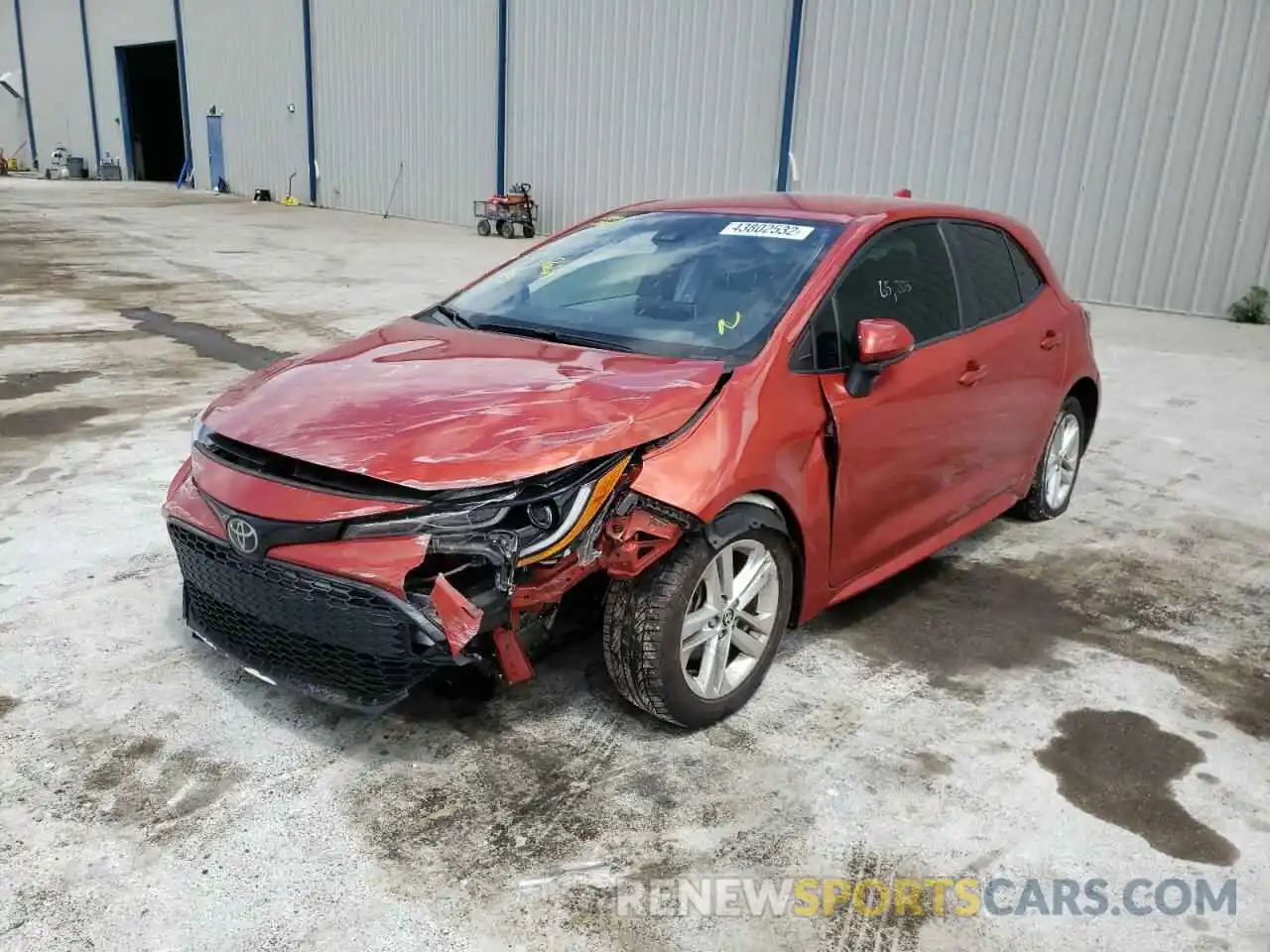 2 Photograph of a damaged car JTNK4RBEXK3023809 TOYOTA COROLLA 2019