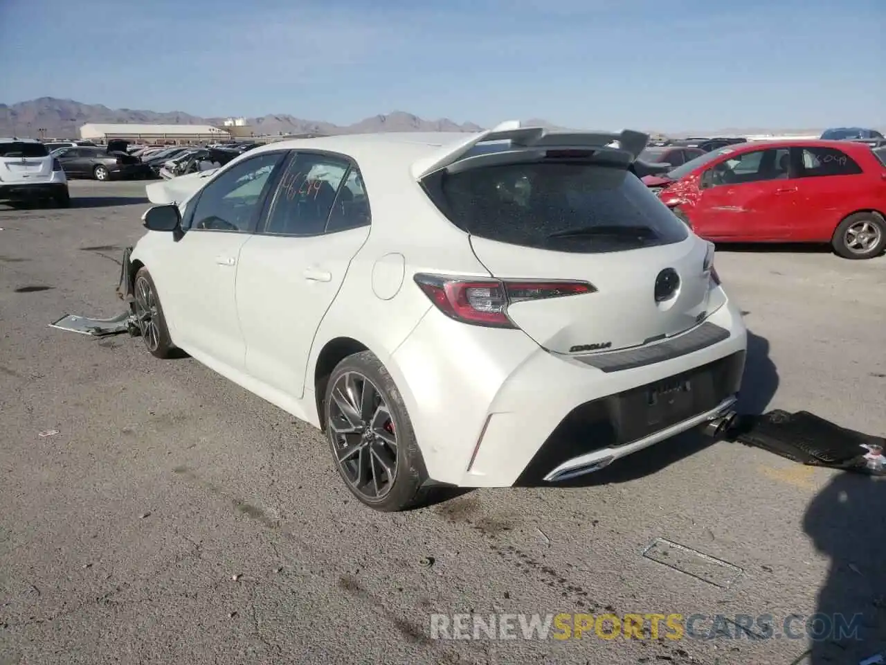 3 Photograph of a damaged car JTNK4RBEXK3023812 TOYOTA COROLLA 2019