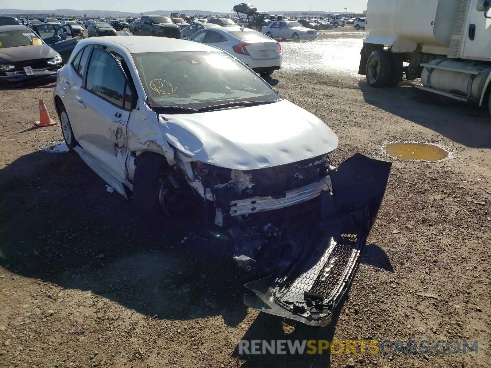 1 Photograph of a damaged car JTNK4RBEXK3024510 TOYOTA COROLLA 2019