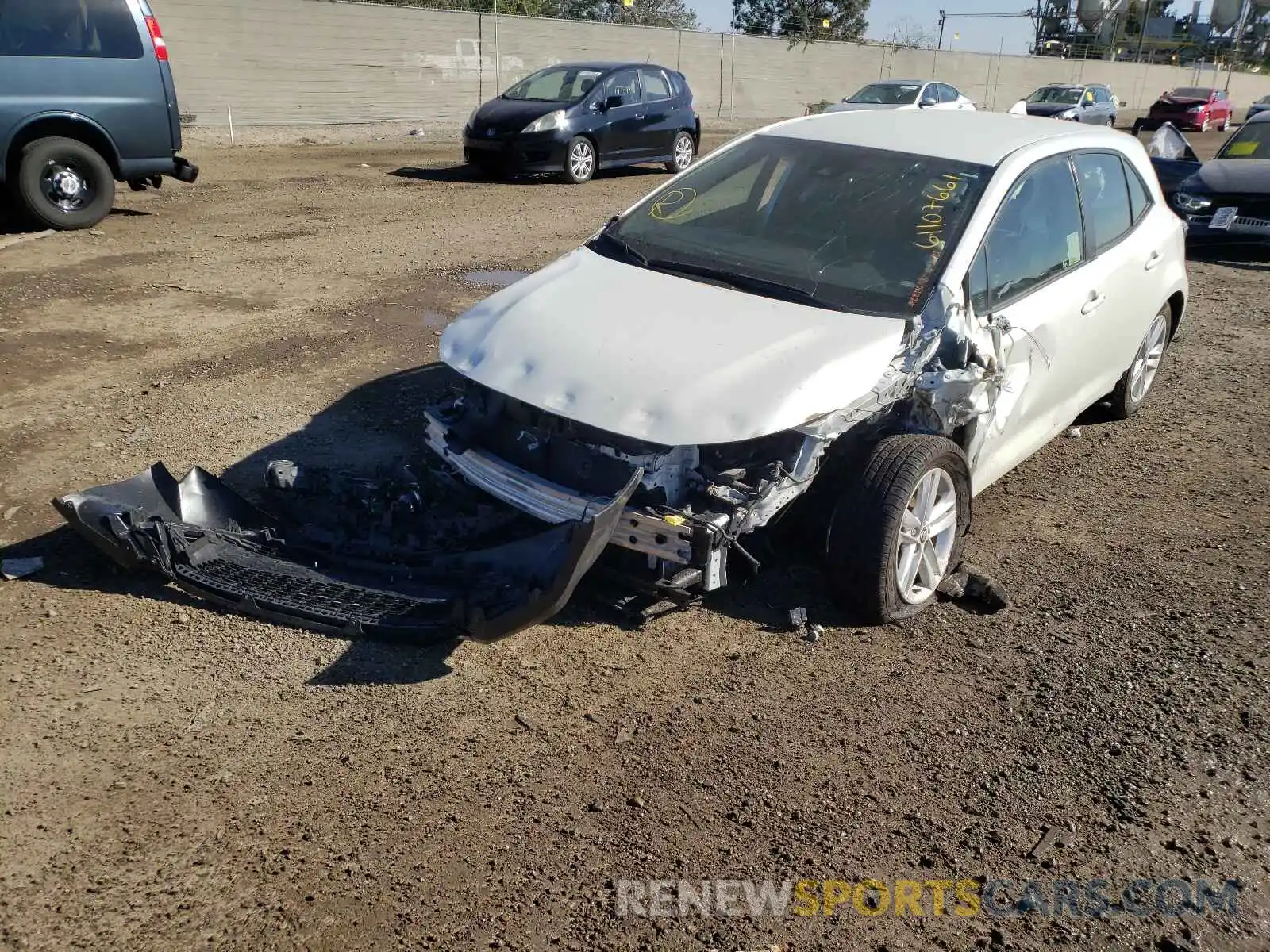 2 Photograph of a damaged car JTNK4RBEXK3024510 TOYOTA COROLLA 2019