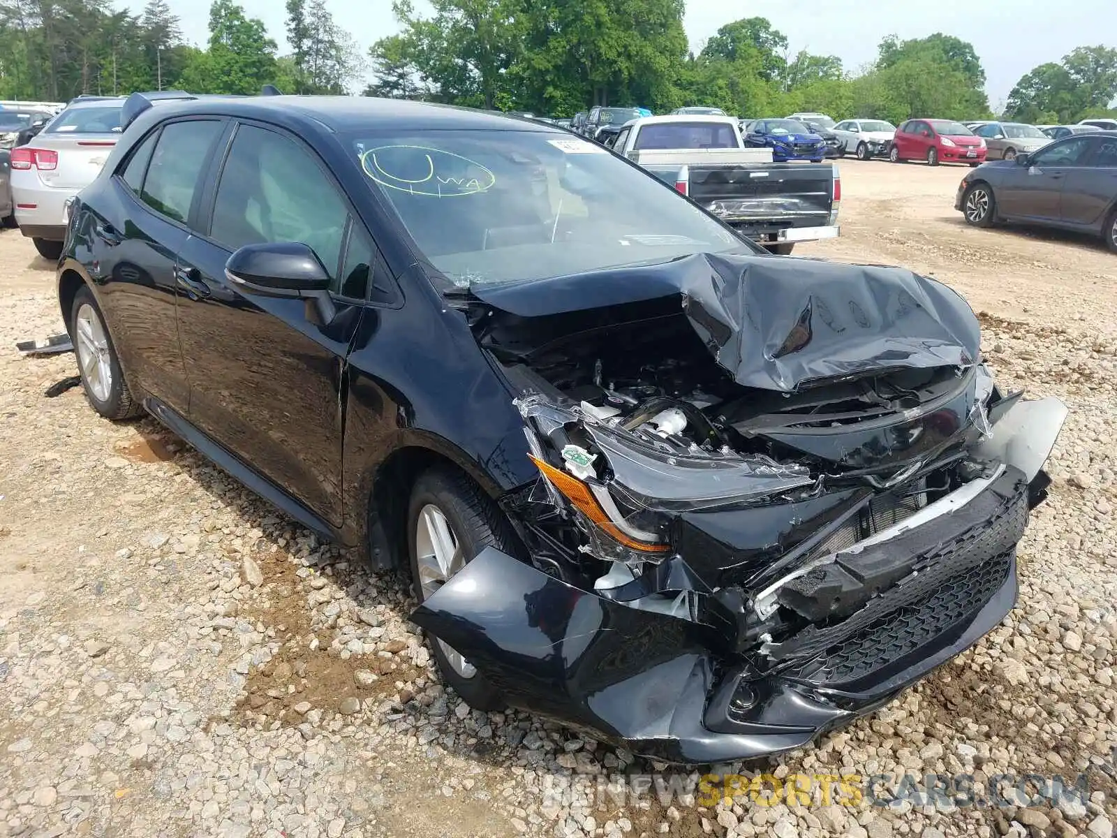 1 Photograph of a damaged car JTNK4RBEXK3024748 TOYOTA COROLLA 2019