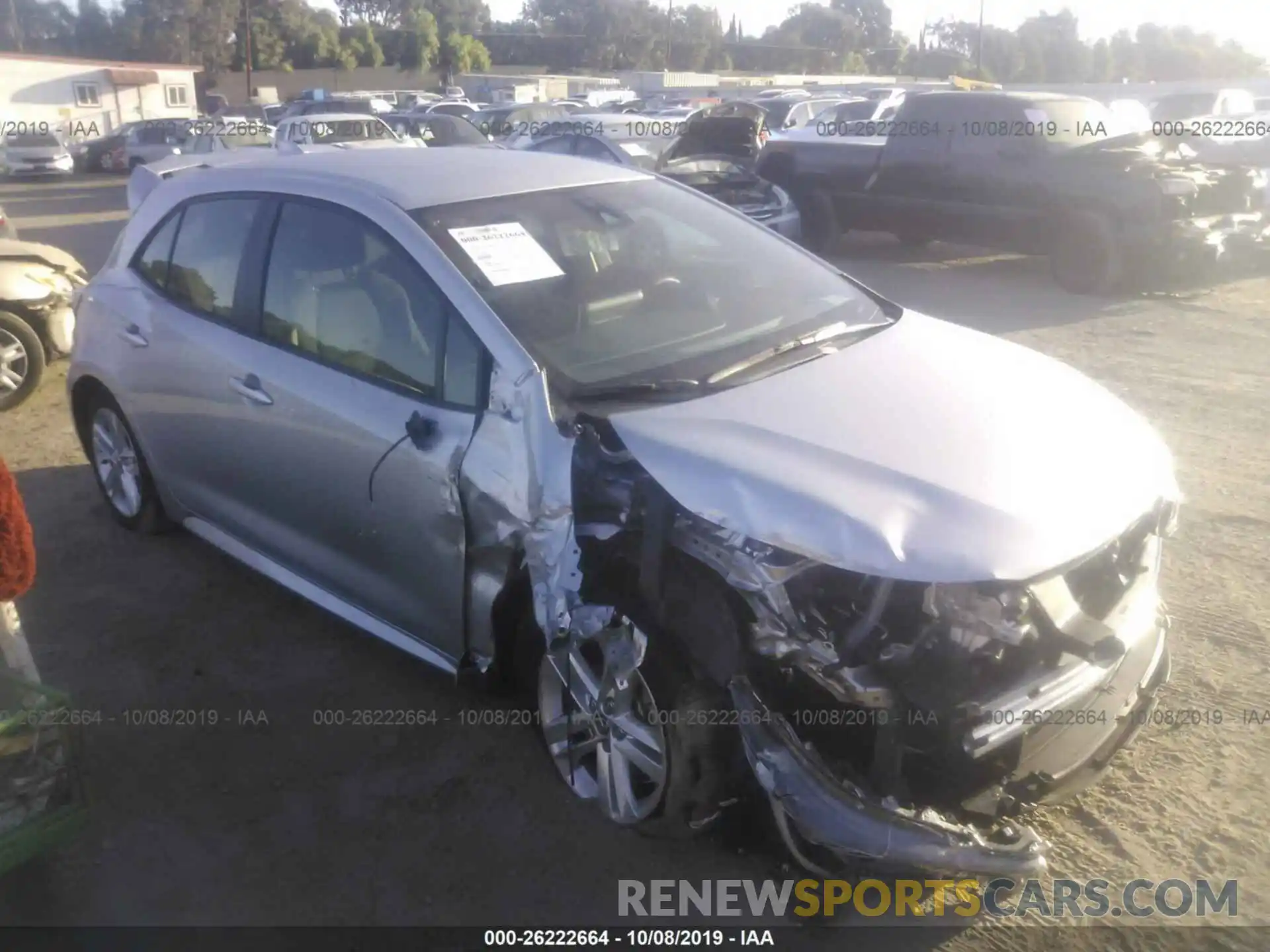 1 Photograph of a damaged car JTNK4RBEXK3034048 TOYOTA COROLLA 2019