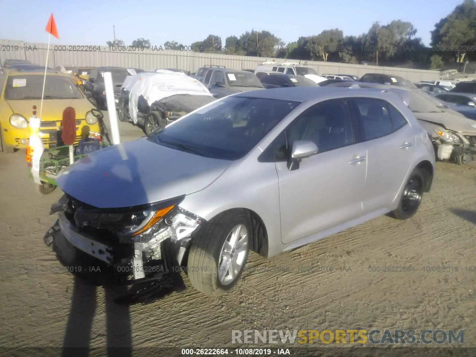 2 Photograph of a damaged car JTNK4RBEXK3034048 TOYOTA COROLLA 2019