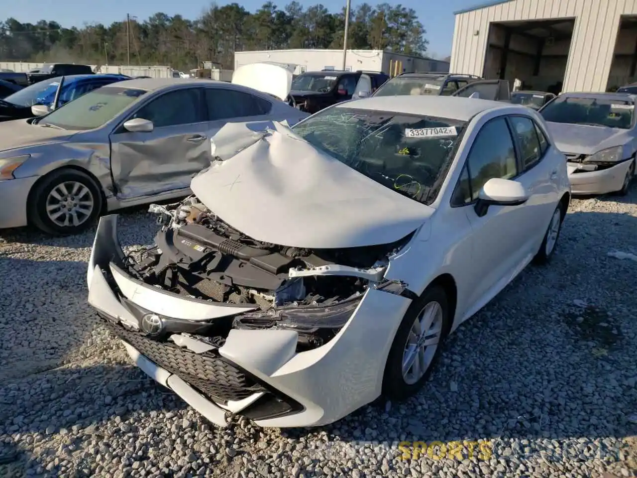 2 Photograph of a damaged car JTNK4RBEXK3034986 TOYOTA COROLLA 2019