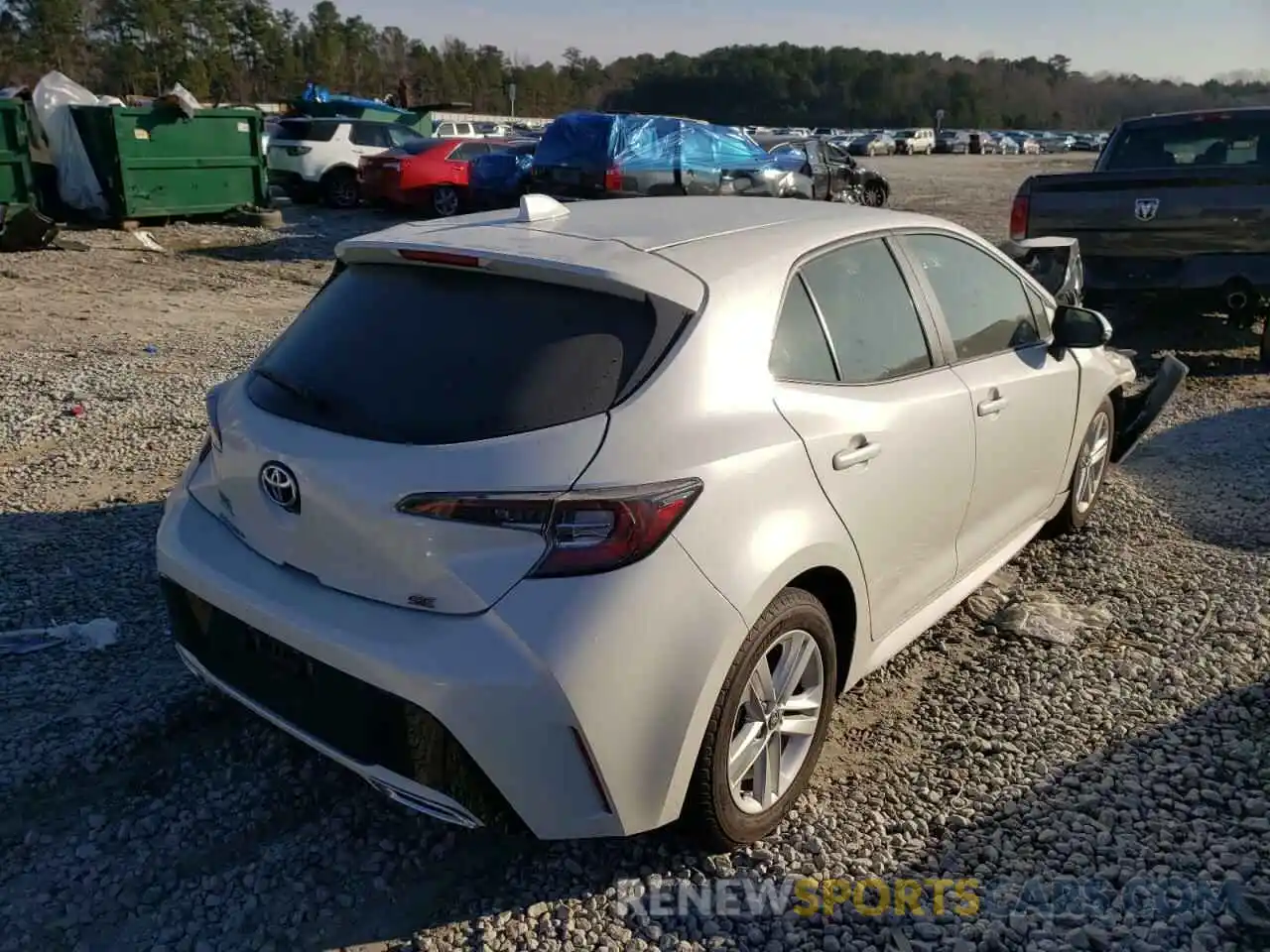 4 Photograph of a damaged car JTNK4RBEXK3034986 TOYOTA COROLLA 2019