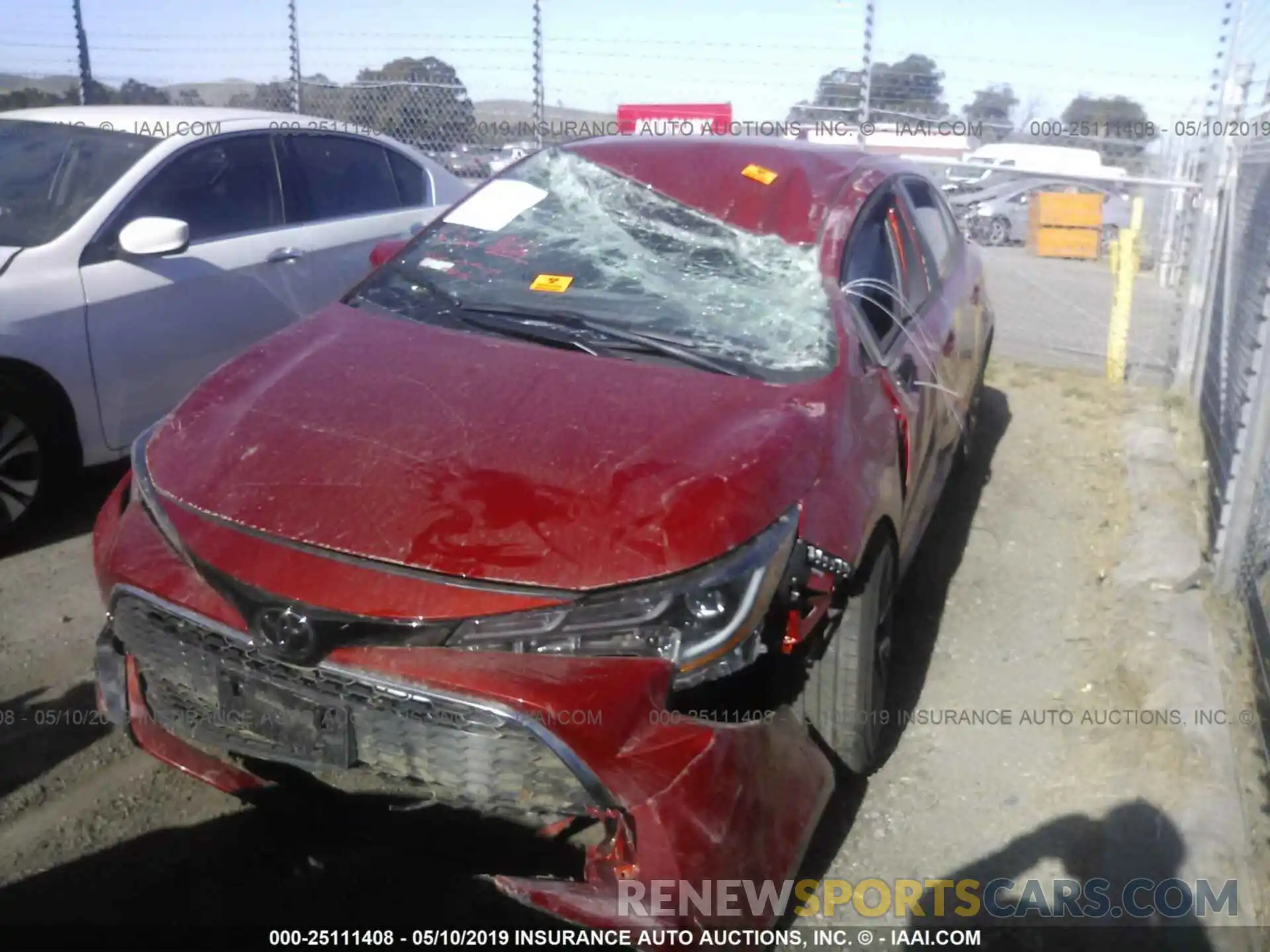 2 Photograph of a damaged car JTNK4RBEXK3035619 TOYOTA COROLLA 2019