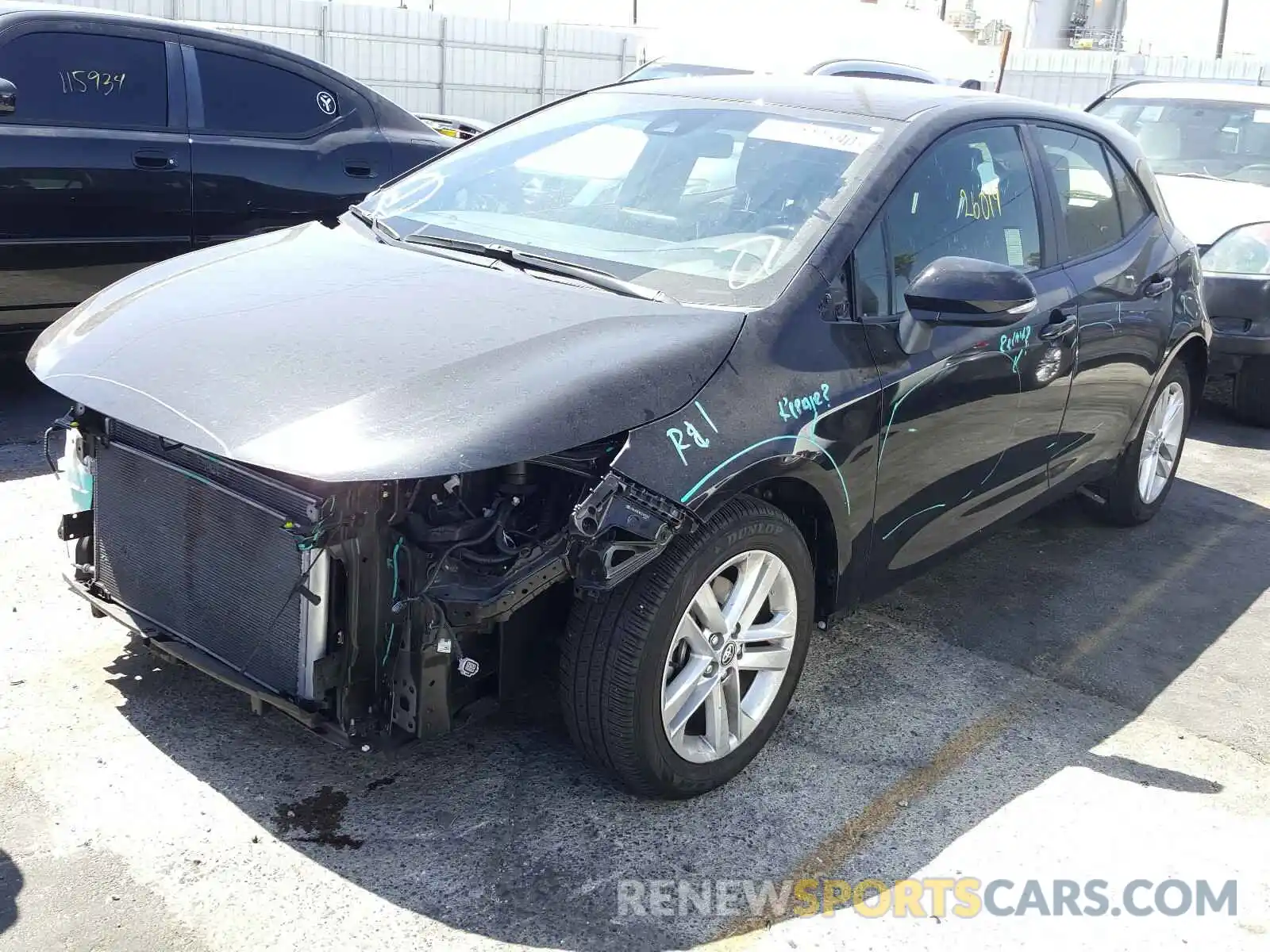 2 Photograph of a damaged car JTNK4RBEXK3040934 TOYOTA COROLLA 2019