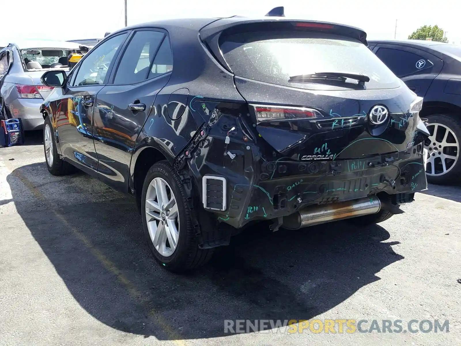 3 Photograph of a damaged car JTNK4RBEXK3040934 TOYOTA COROLLA 2019