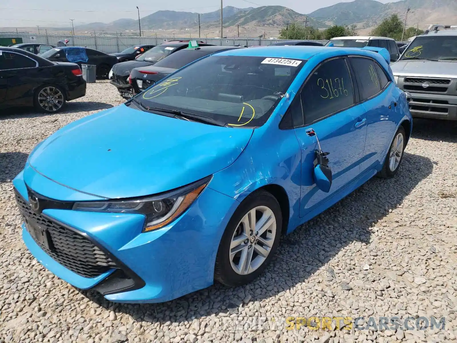 2 Photograph of a damaged car JTNK4RBEXK3041470 TOYOTA COROLLA 2019