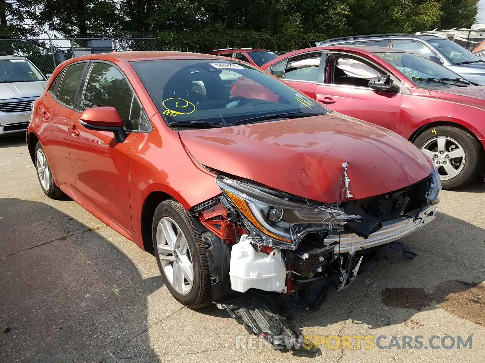 1 Photograph of a damaged car JTNK4RBEXK3041758 TOYOTA COROLLA 2019