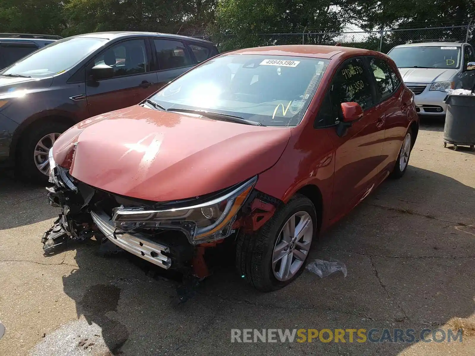 2 Photograph of a damaged car JTNK4RBEXK3041758 TOYOTA COROLLA 2019