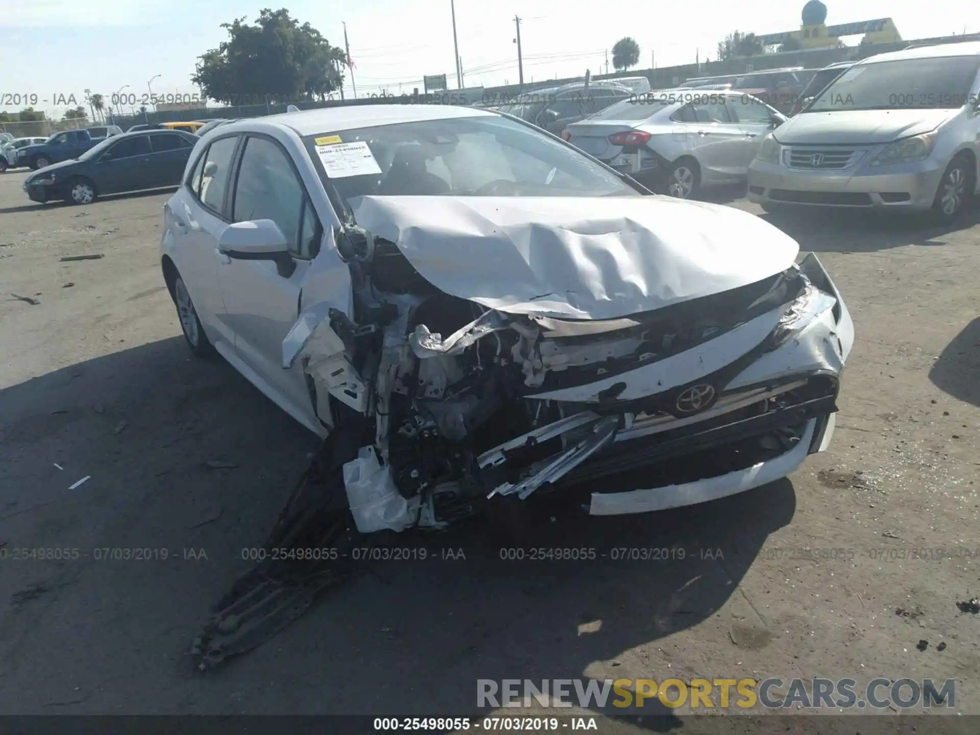 1 Photograph of a damaged car JTNK4RBEXK3044806 TOYOTA COROLLA 2019