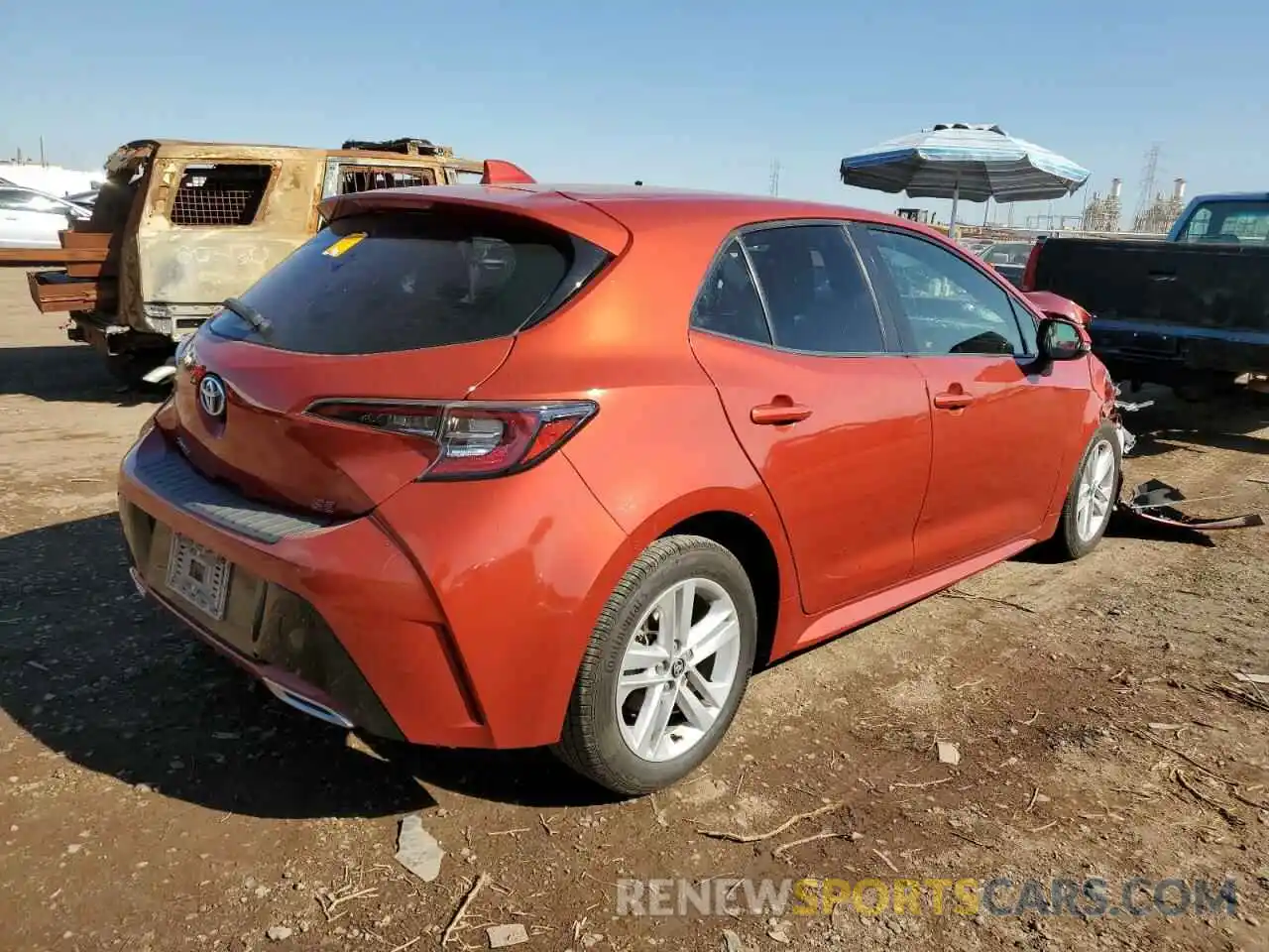 3 Photograph of a damaged car JTNK4RBEXK3045454 TOYOTA COROLLA 2019