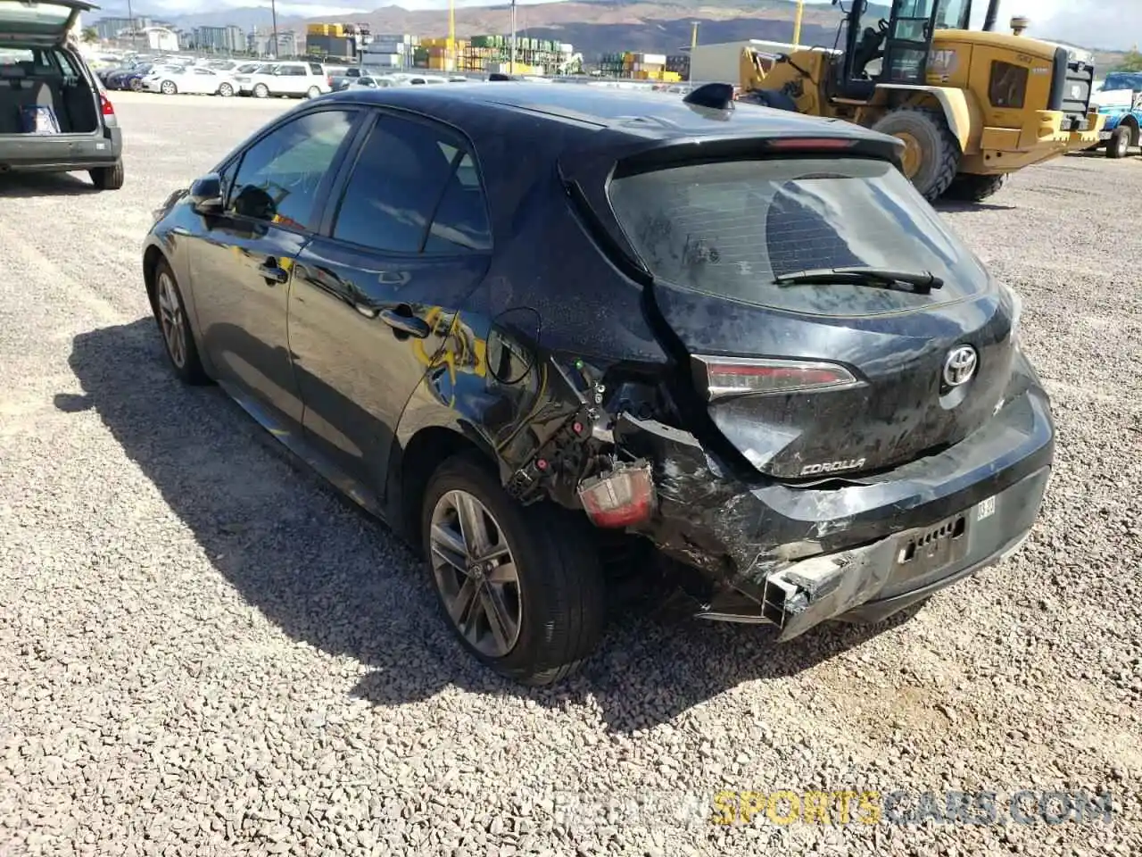 3 Photograph of a damaged car JTNK4RBEXK3045809 TOYOTA COROLLA 2019