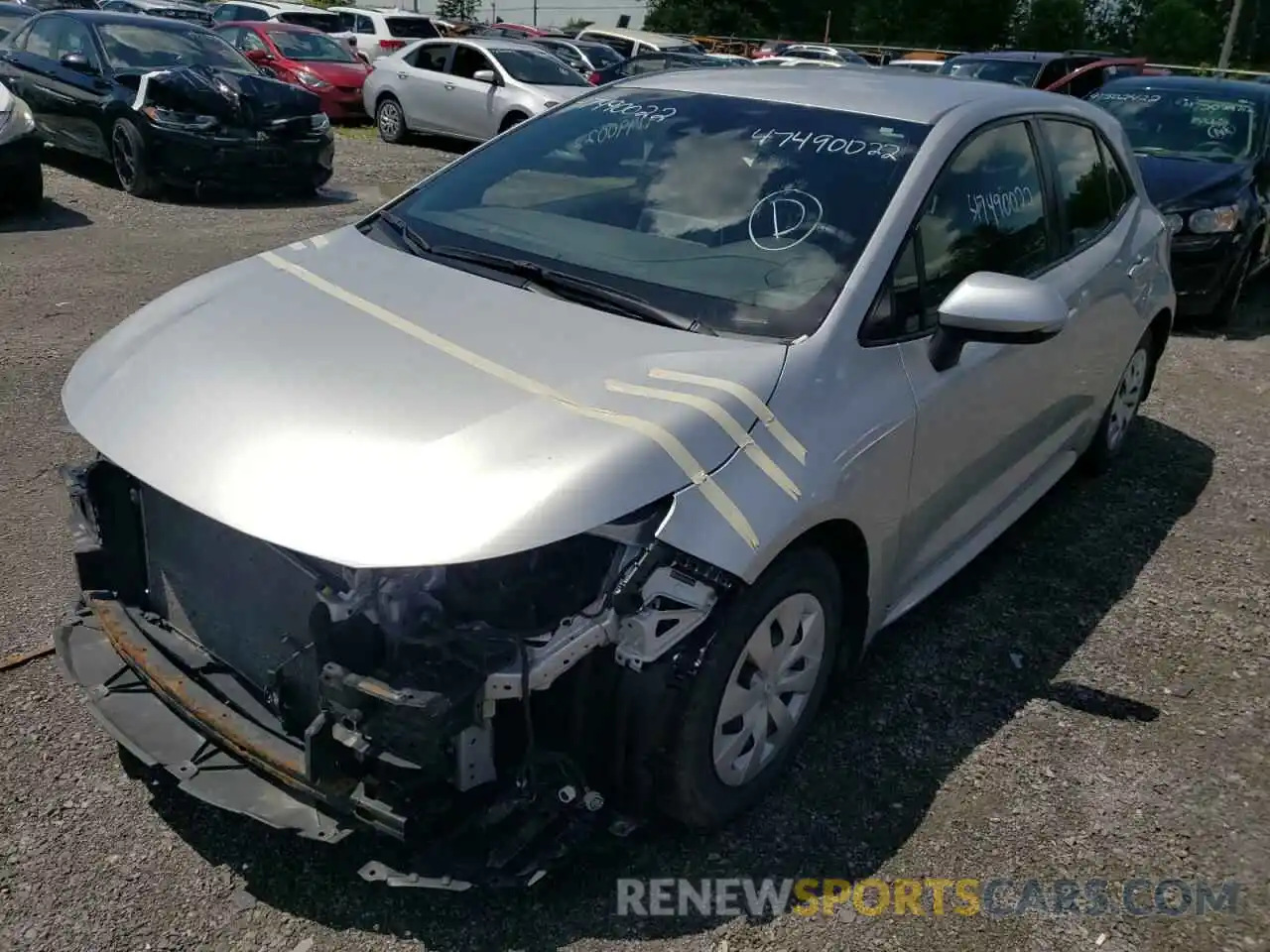 2 Photograph of a damaged car JTNK4RBEXK3045826 TOYOTA COROLLA 2019