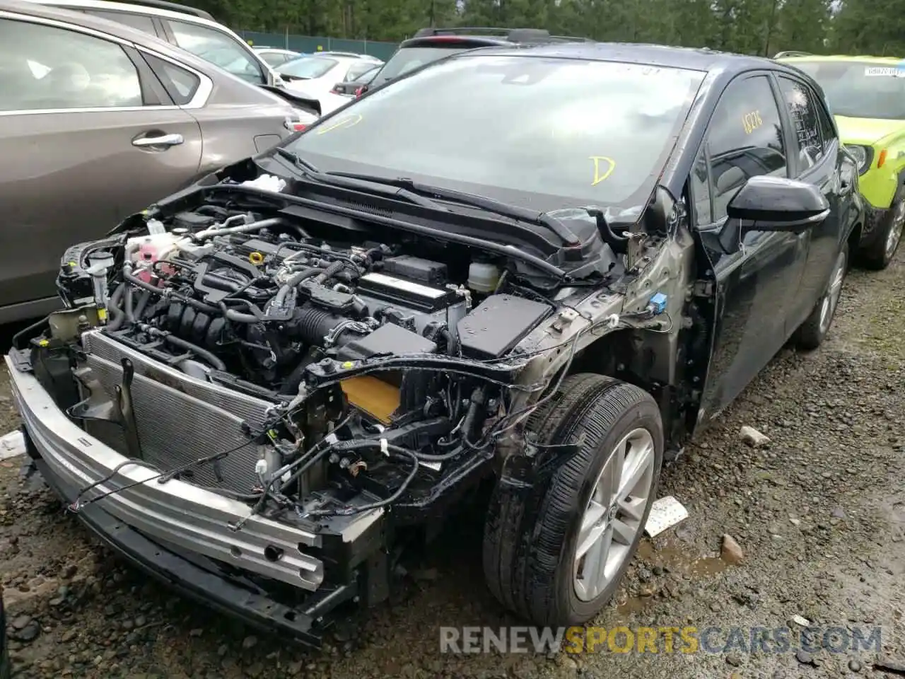 2 Photograph of a damaged car JTNK4RBEXK3046099 TOYOTA COROLLA 2019