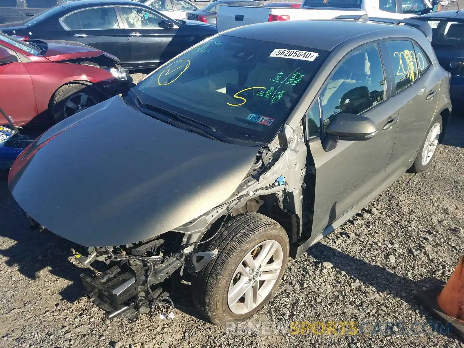 2 Photograph of a damaged car JTNK4RBEXK3051271 TOYOTA COROLLA 2019