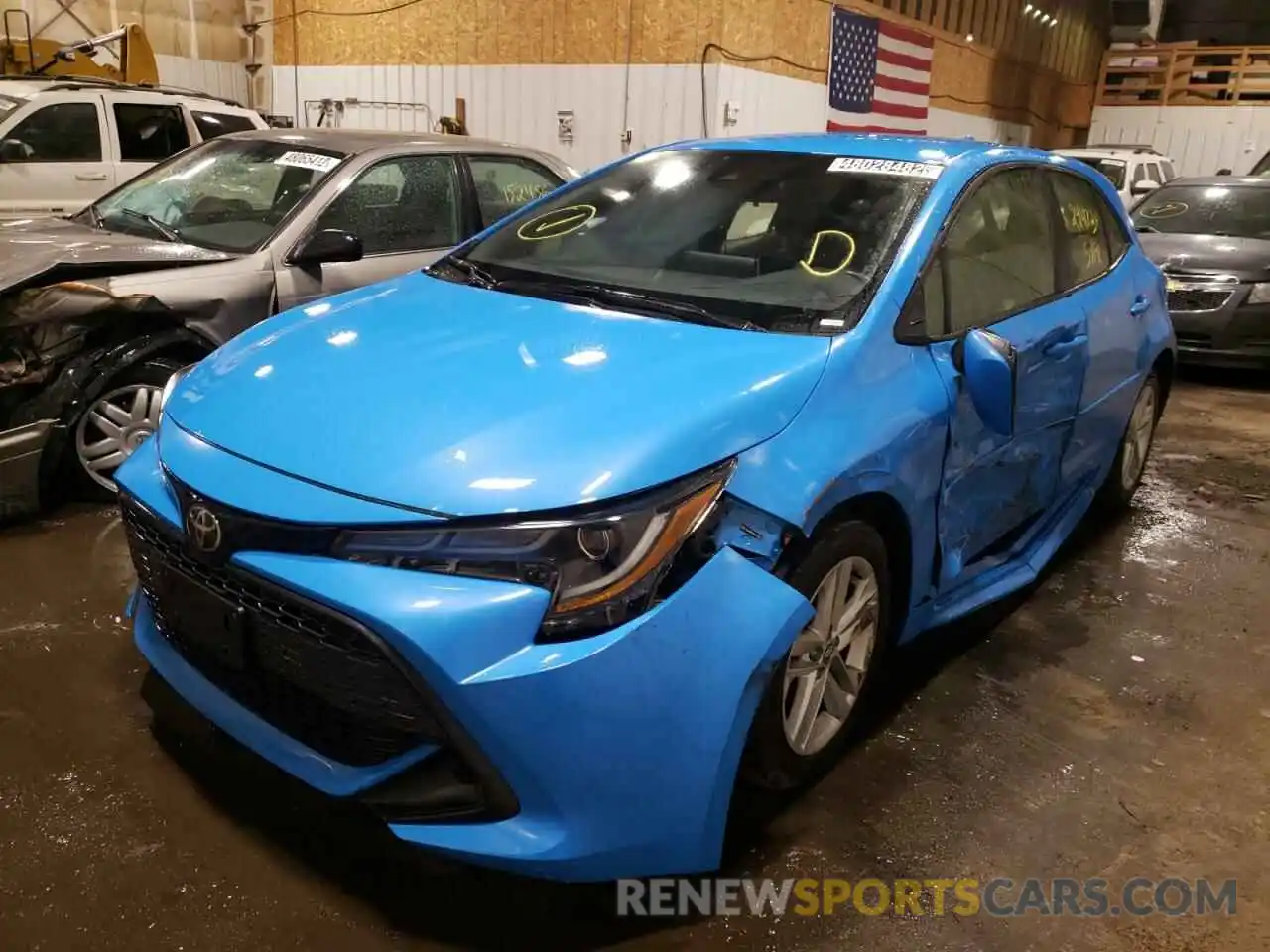 2 Photograph of a damaged car JTNK4RBEXK3053957 TOYOTA COROLLA 2019