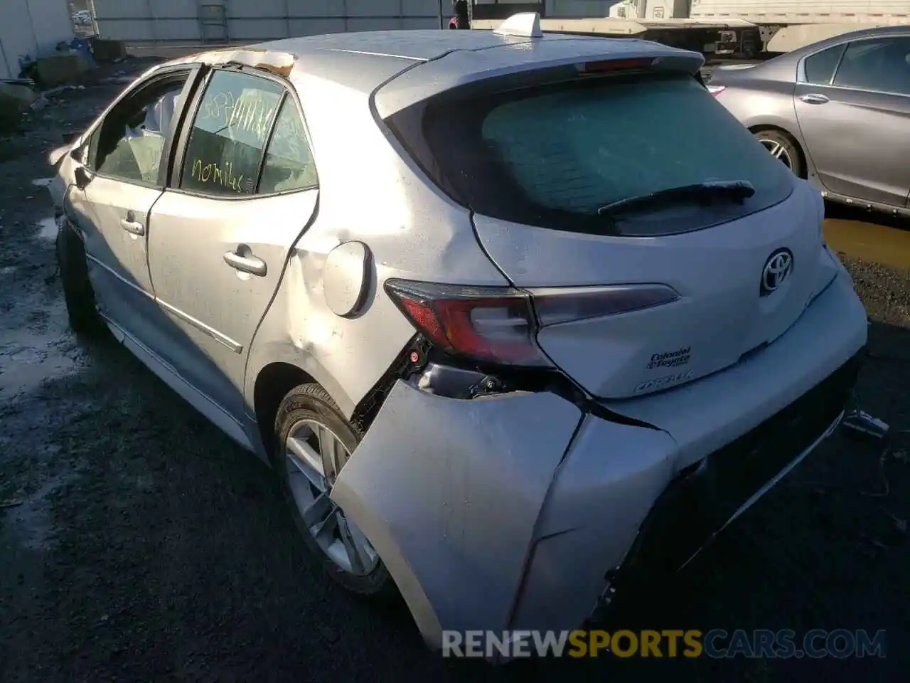 3 Photograph of a damaged car JTNK4RBEXK3058348 TOYOTA COROLLA 2019