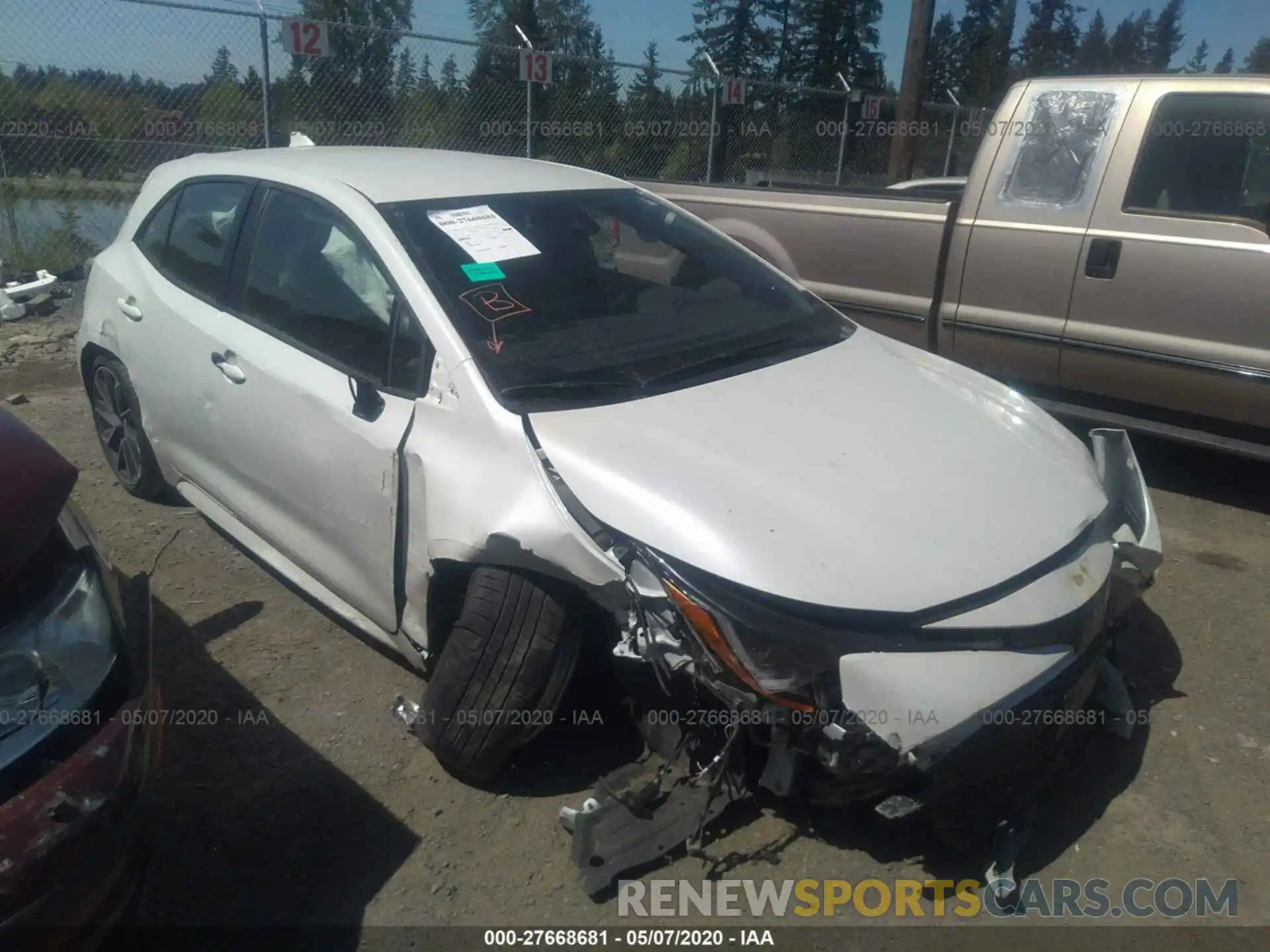 1 Photograph of a damaged car JTNK4RBEXK3058401 TOYOTA COROLLA 2019